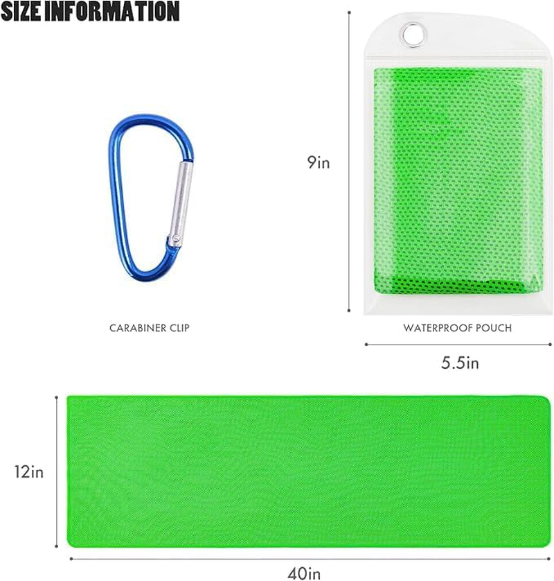 4 Pack Cooling Towels (40"X12"), Cooling Towels for Neck and Face, Gym Towel for Working Out, Soft Breathable Microfiber Ice Towel for Yoga Sport Running Golf image number 2