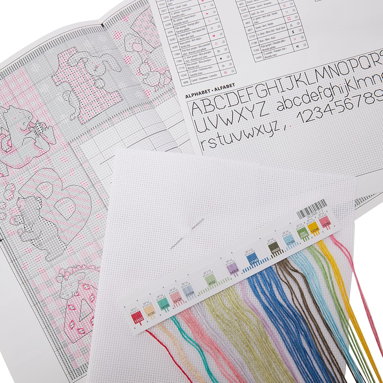 Dimensions Baby Hugs Zoo Alphabet Birth Record Counted Cross Stitch image number 3