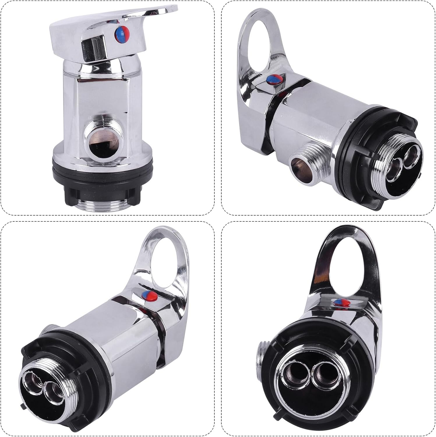 Shower Mixer Tap Outlet 1/2 Inch with 80 Cm Inlet Pipes and Outlet Pipes + Sprinkler Set for Motorhome Campervan image number 2