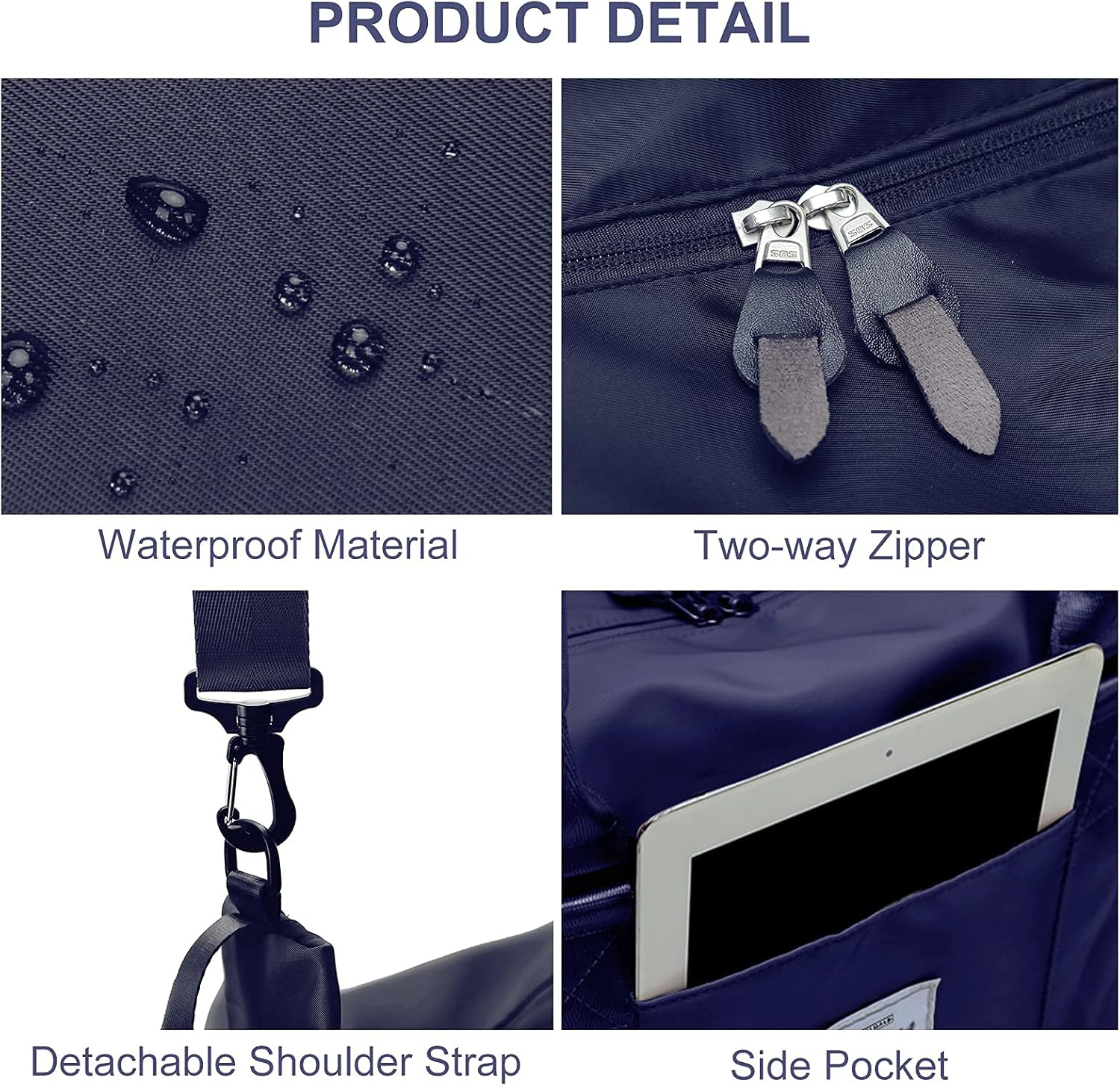 Womens Travel Bags, Weekender Carry on for Women, Sports Gym Bag, Workout Duffel Bag, Overnight Shoulder Bag Fit 15.6 Inch Laptop image number 5