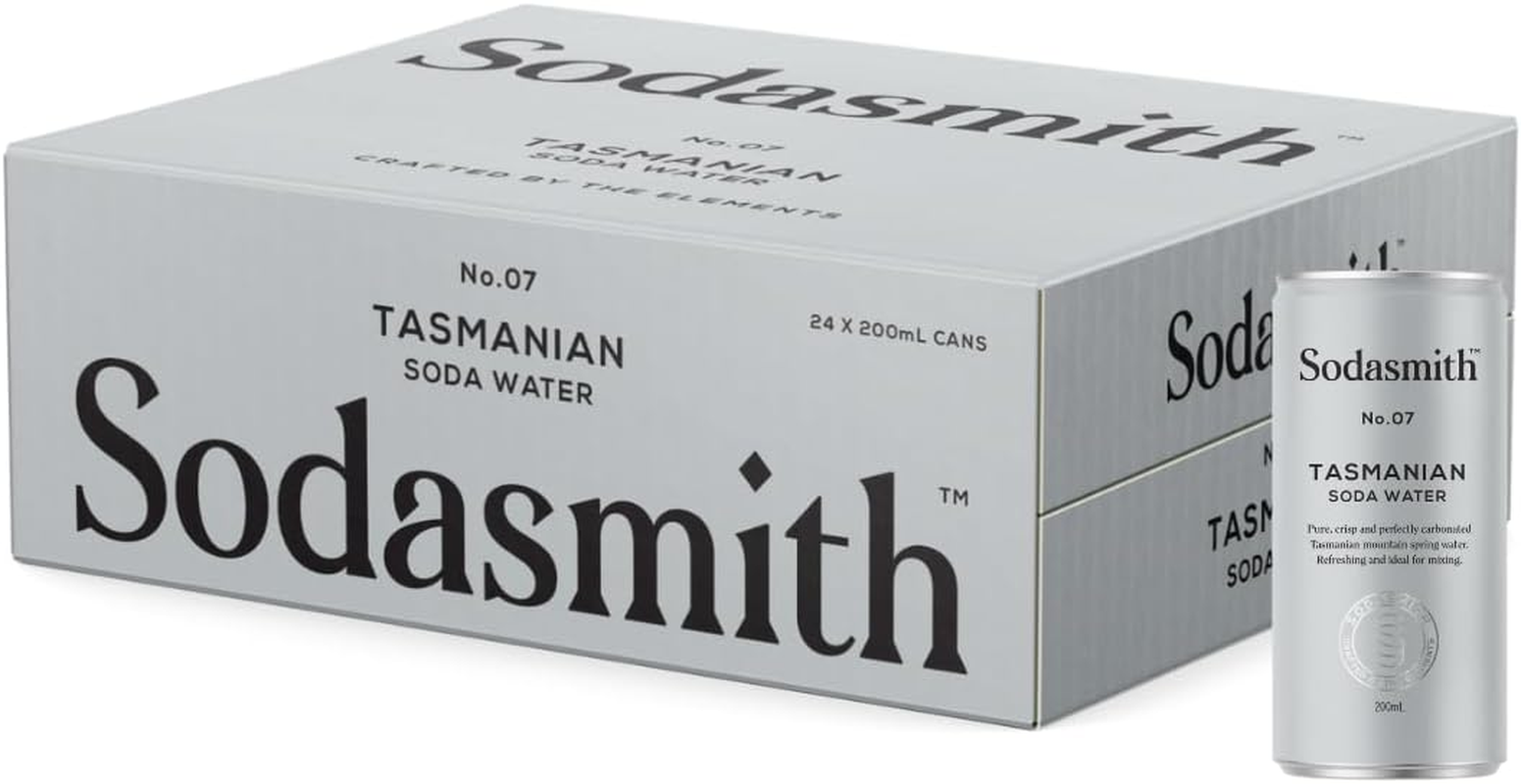 Sodasmith No 07 Soda Water, Carbonated Tasmanian Water, Premium Mixer, 200Ml (Case of 24 Cans) image number 3