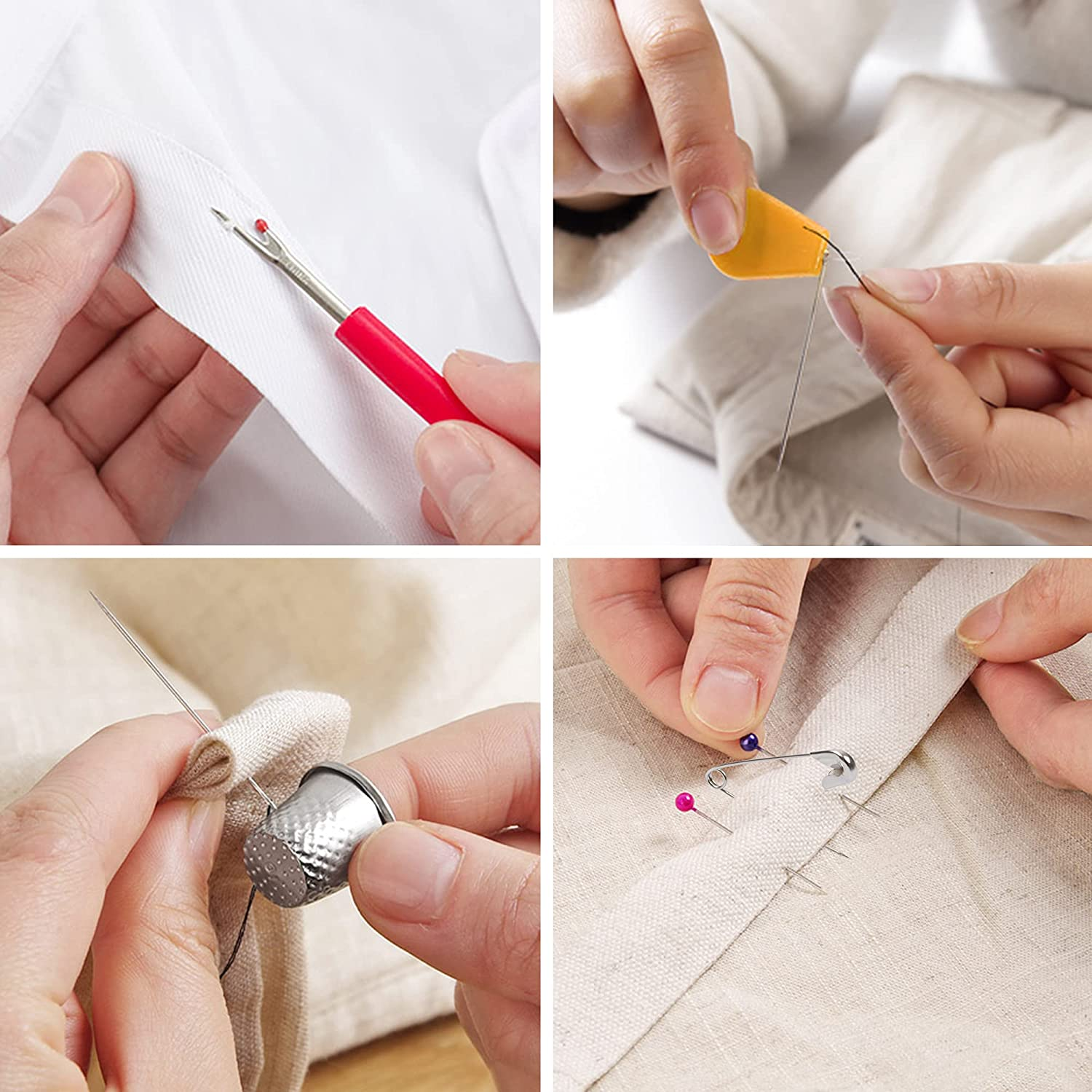 Large Sewing KIT, 226 PCS Premium Sewing Supplies with 43 XL Thread Spools, Leather Case, Scissors, Thread, Needles and Accessories, Sewing Repair Set for Adults, Emergency, and Home by Inscraft