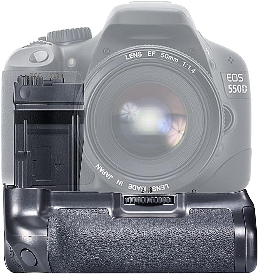 Neewer BG-E8 Replacement Battery Grip for Canon EOS 550D 600D 650D 700D Rebel T2I T3I T4I T5I DSLR Cameras, Comes with 2-Pack 1140 Mah LP-E8 Replacement Li-Ion Battery and Dual USB Battery Charger image number 6