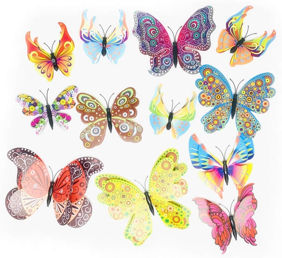 12PCS PVC 3D Butterfly Fridge Magnets Refrigerator Magnets Wall Stickers with Magnet for Wall Decor Art Decor Crafts Home Party Decoration image number 3