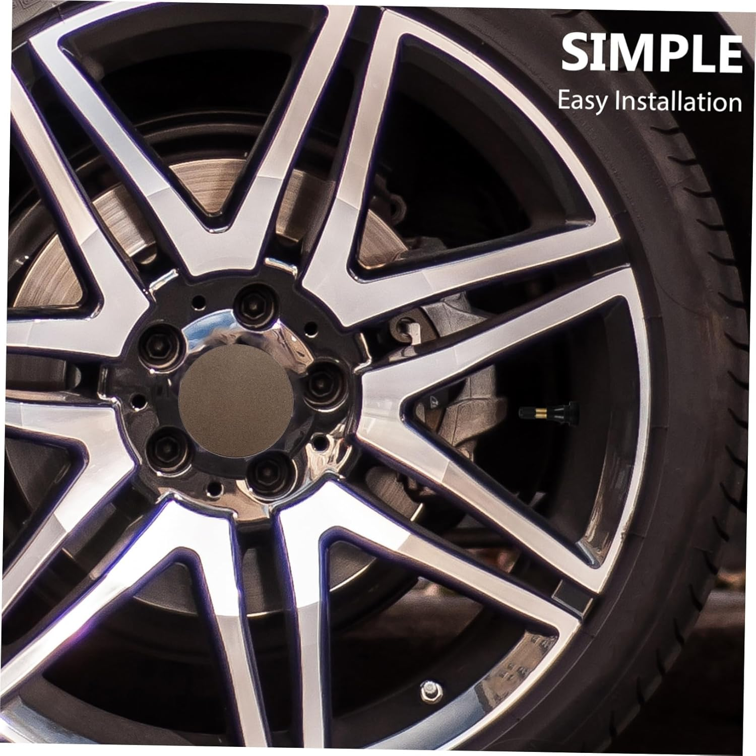 MOLUCKFU 4Pcs Wheel Hub Center Caps Deep Antique Automotive Tire Accessories Easy Installation Material Sleek Design for Car Wheel Hub Replacement image number 5