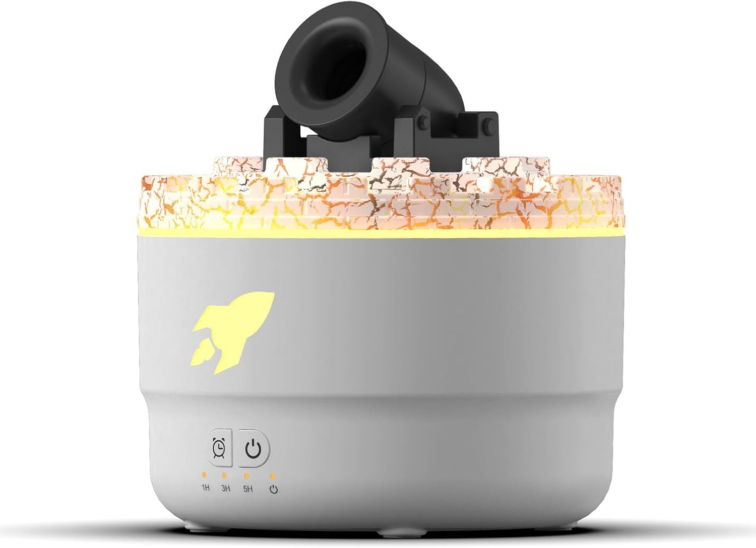 Cannon Humidifiers with Timer for Bedroom, Cannon Blast Aromatherapy Humidifier Diffuser, Essential Oil Aromatherapy Machine with Colorful LED Lights, Small Home Desktop (White)