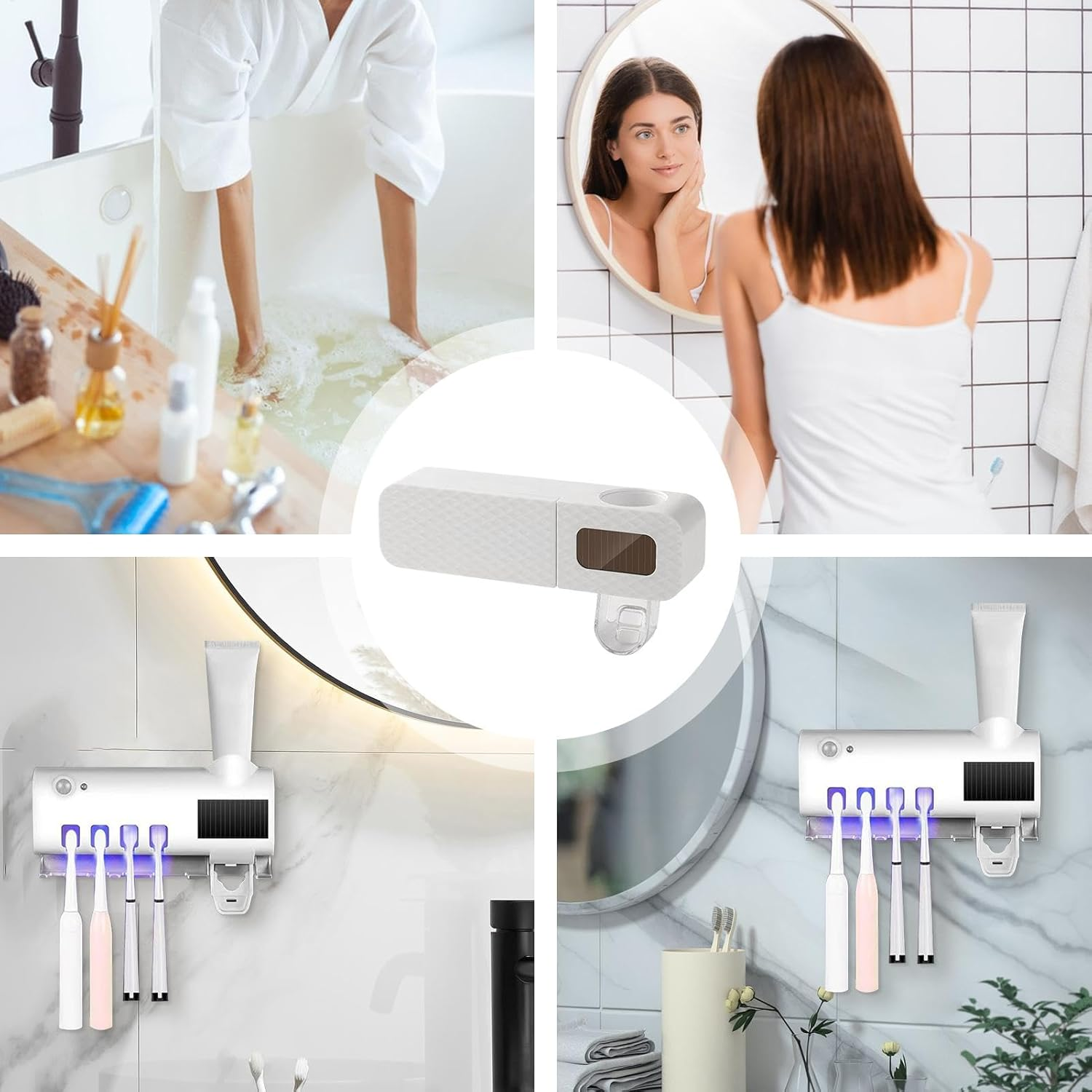 Toothbrush Holder Cleaner: Toothbrush Cleaning Holder, Smart Adhesive Toothbrush Cleaner | Automatic Toothbrush Cleaning Case, Ac image number 2