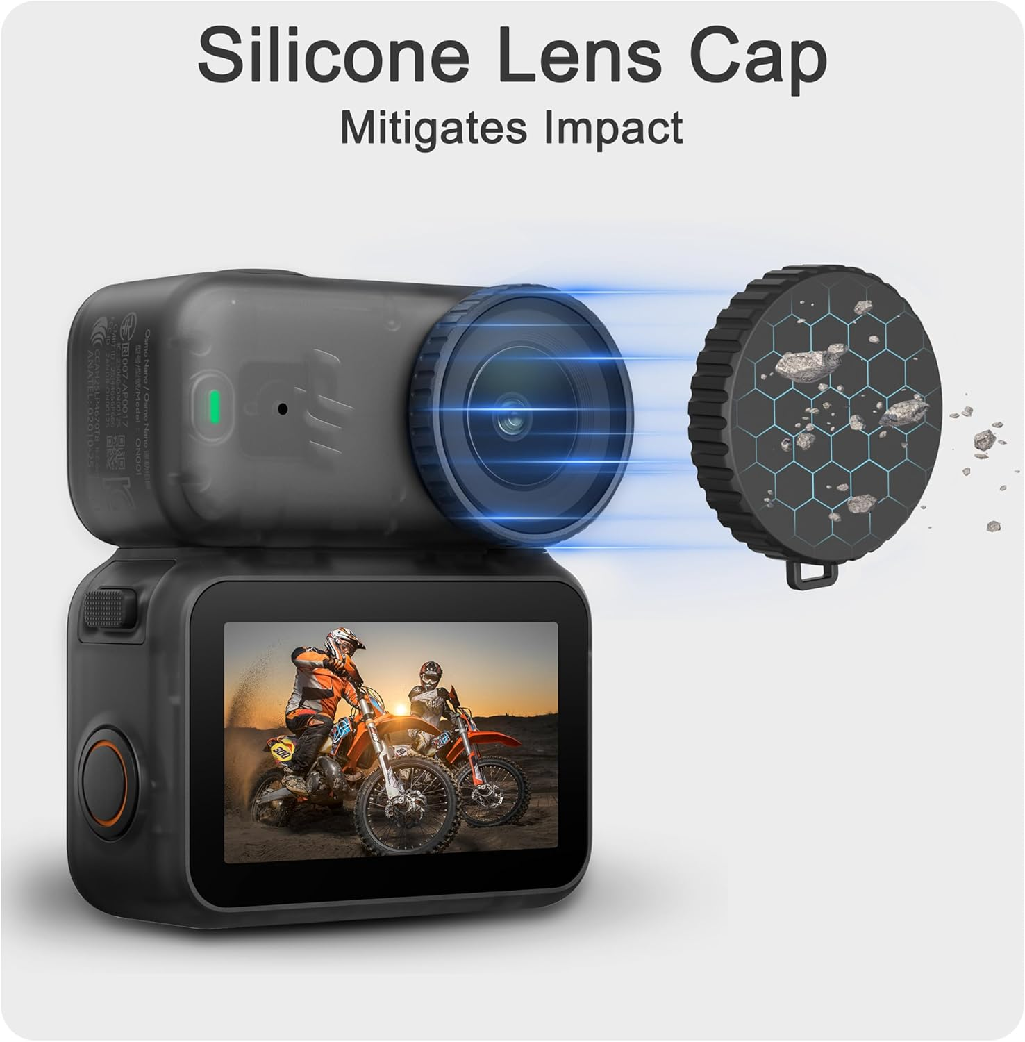 Fitstill 3Pack Screen Protector Appliable for DJI Osmo Nano,Ultra HD 9H Hardness Tempered Glass+Lens PET Protector+Rubber Lens Cover,Scratch Resistant Anti-Fingerprint Bubble Free Camera Accessory