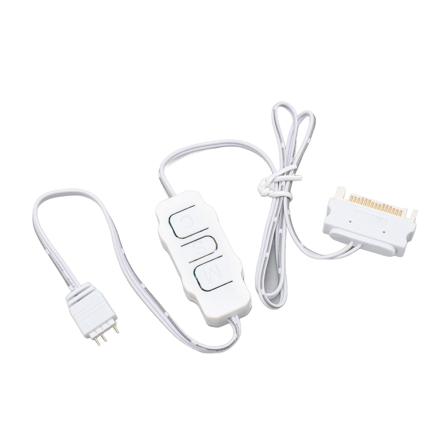 ARGB Controller, Power Supply 5V 3 Pin Professional Stable Performance ARGB Light Stripe Controller for DIY ARGB Devices for Air Cooled Radiators (White) image number 1