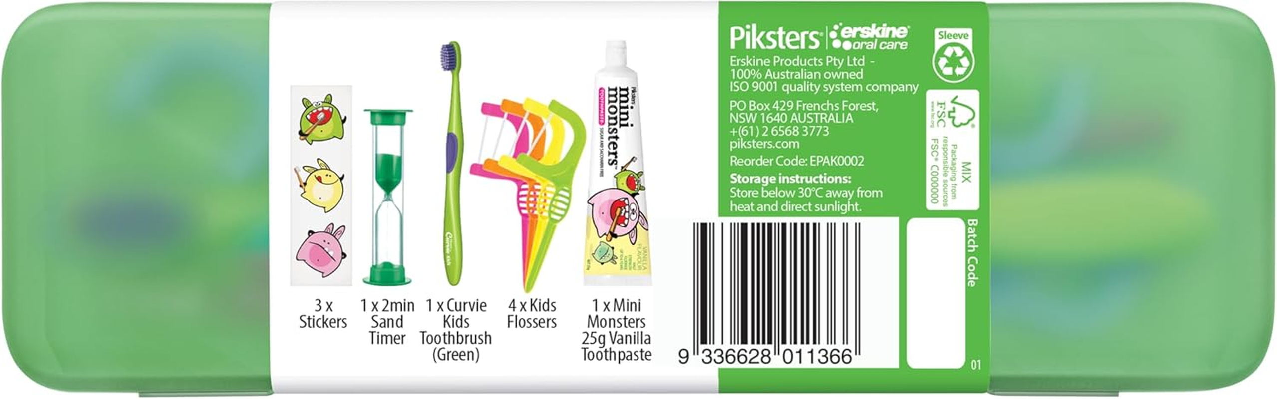Piksters Junior Mini Monsters Oral Care Kit image number 2