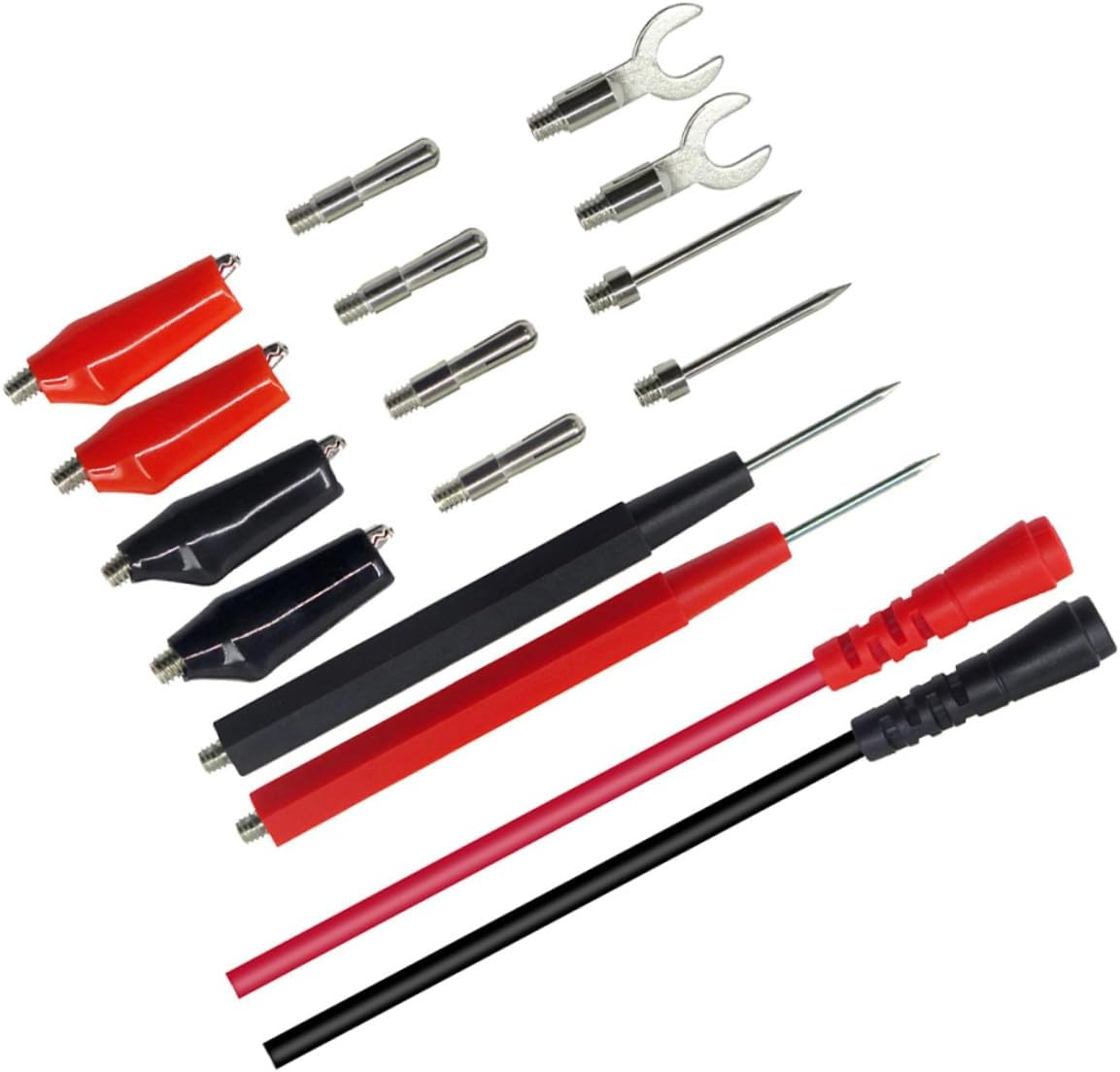 DOITOOL 18Pcs Multifunction Multimeter Test Lead Kit Silicone Banana Plug and Alligator Clips for Automotive Electrical Testing