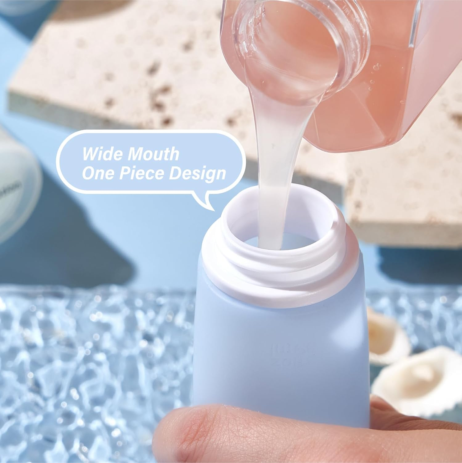 INSFIT Travel Bottles for Toiletries, 90Ml Travel Containers for Toiletries Leakproof BPA Free TSA Approved Squeezable Silicone Tubes Travel Accessories with Labels Blue - Green image number 4