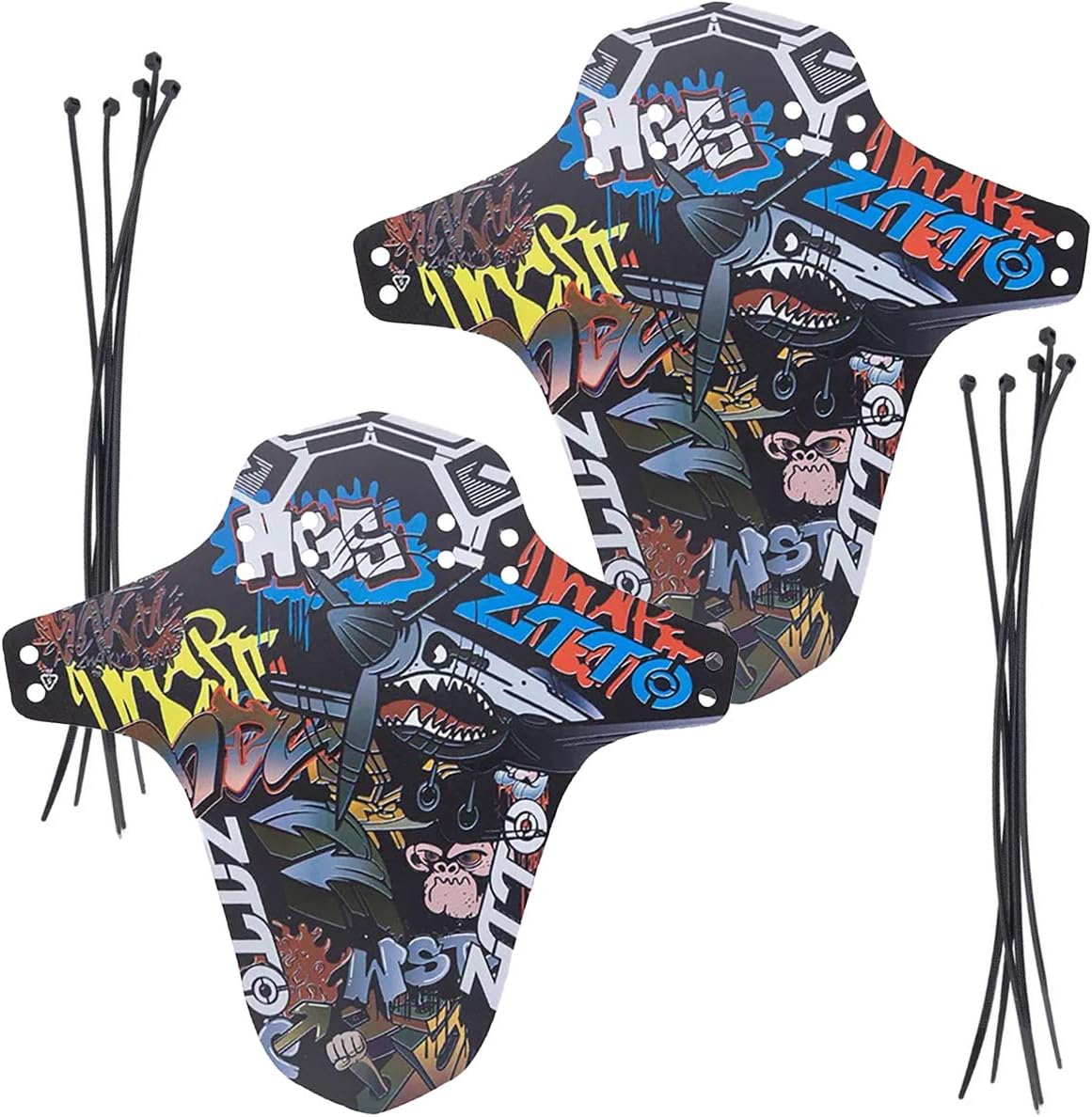 Farbetter Bike Fender, MTB Mud Guard Front and Rear Compatible Bicycle Mud Guard Set Downhill Mountain Bike Mudguard Fits 26, 27.5, 27.5+, 29 Inch Bicycle