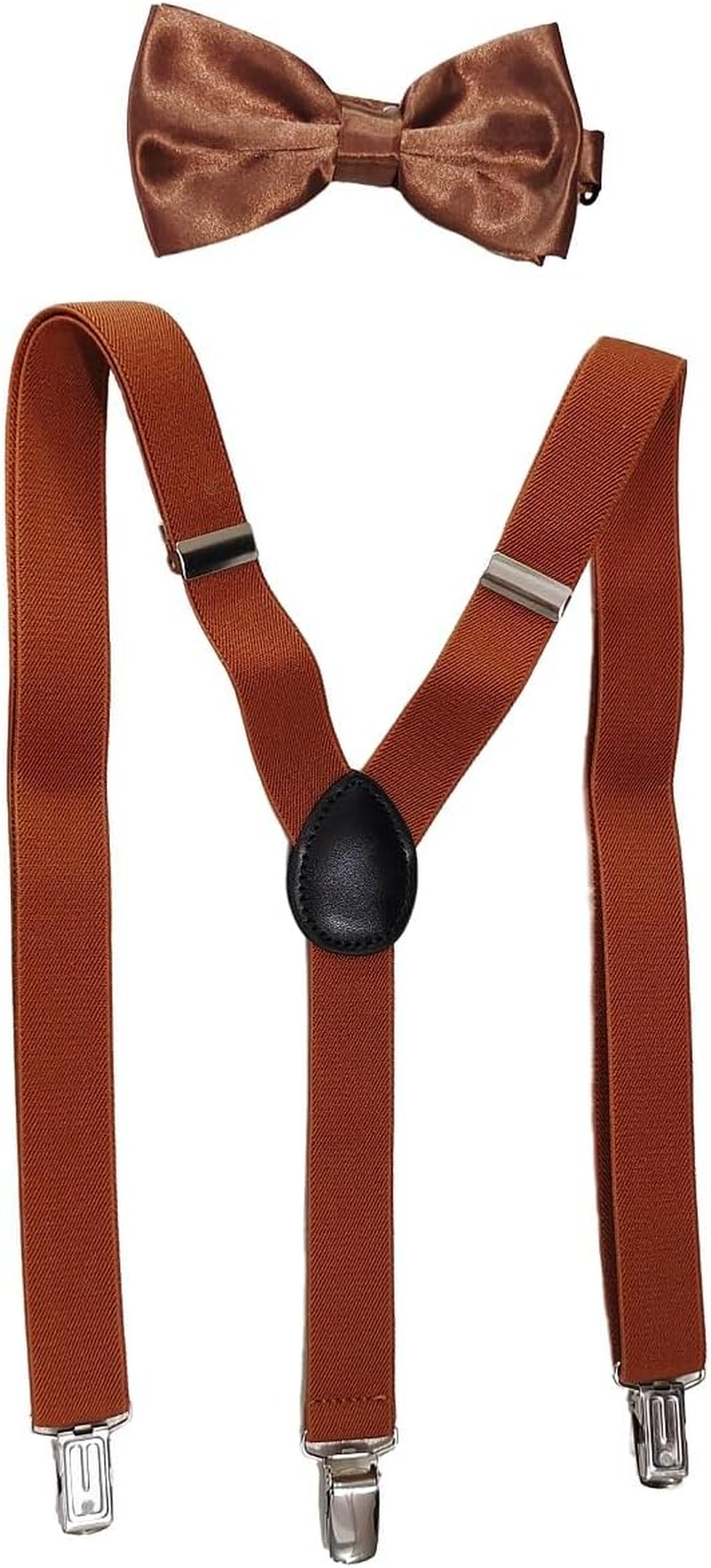 Men Suspender and Bow Tie Set, anti Slip Suspender Belt and Pre-Tied Bow Tie, Perfect for Tuxedo image number 1