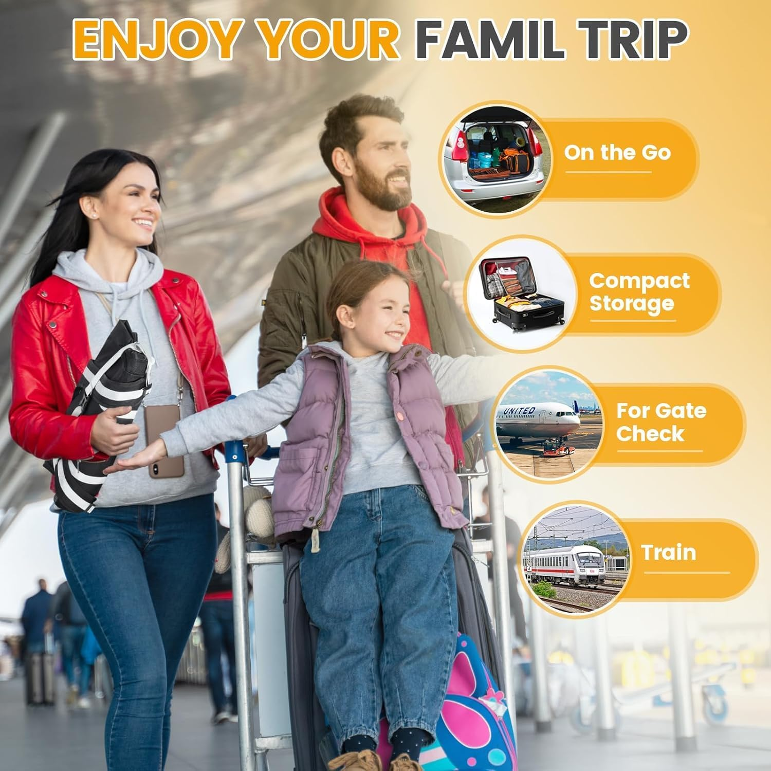 Padded Car Seat Bags for Air Travel - Carseat Travel Bag for Airplane - Gate Check Car Seats Carrier Cart Cover for Airport with Shoulder Straps image number 6