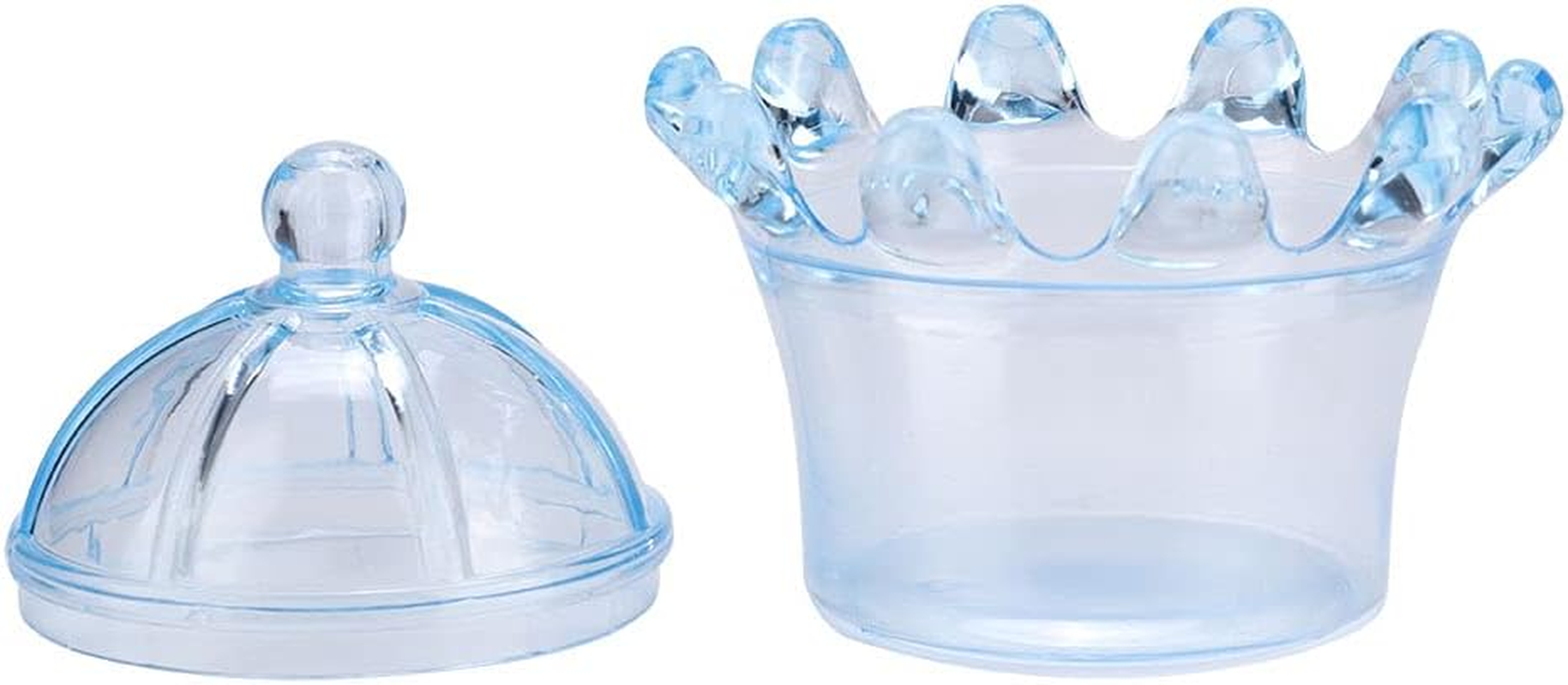 Haofy 12Pcs Box Cute Transparent Crown Plastic Candy Box Favors Chocolate Packaging for Kids Birthday Baby Shower Guests Wedding Party Supplies (Pink)