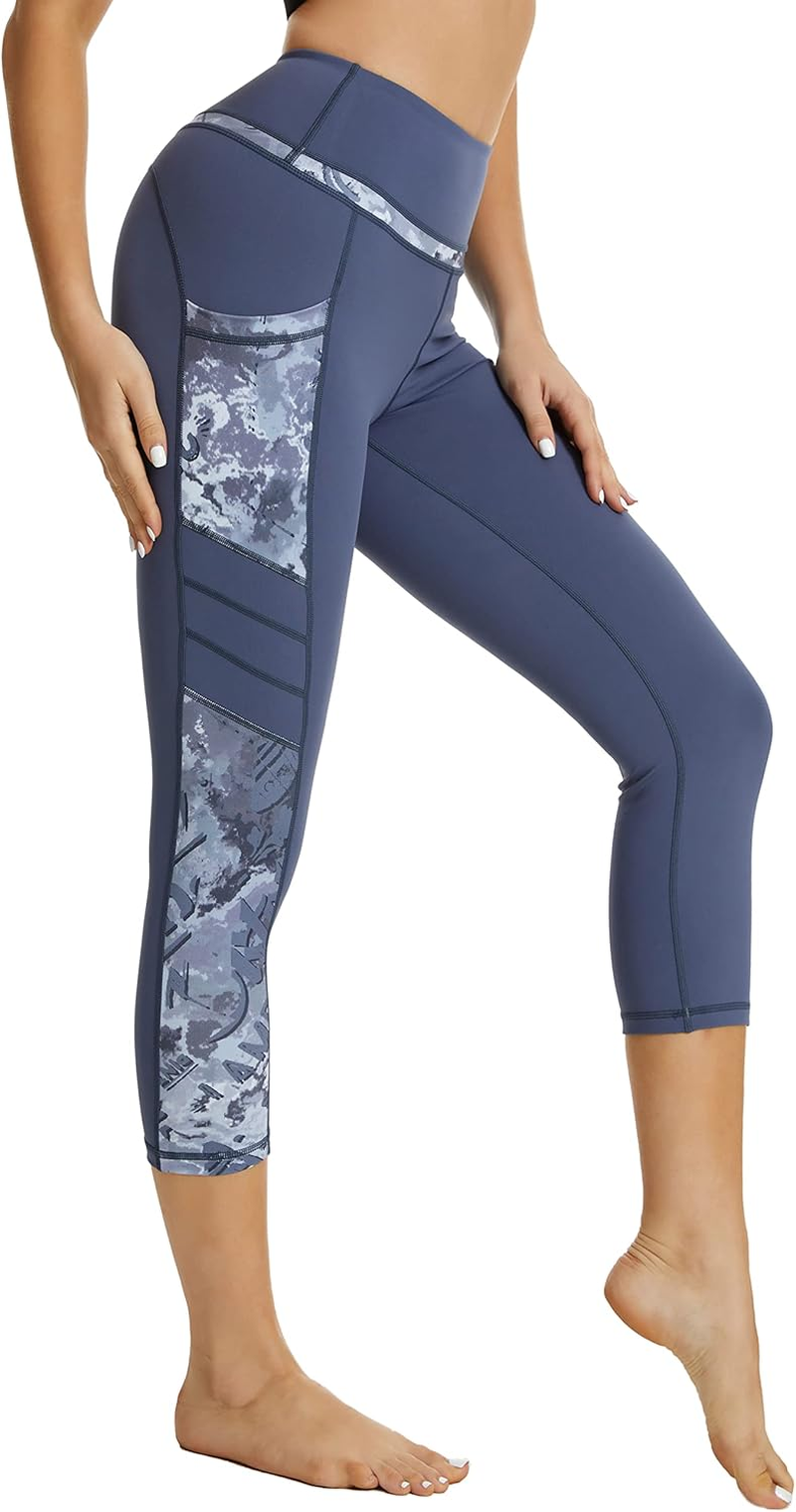 Buepeara Anti-Cellulite Women'S Sports Trousers with Pockets, High Waist Opaque Sports Leggings for Sports and Everyday Use