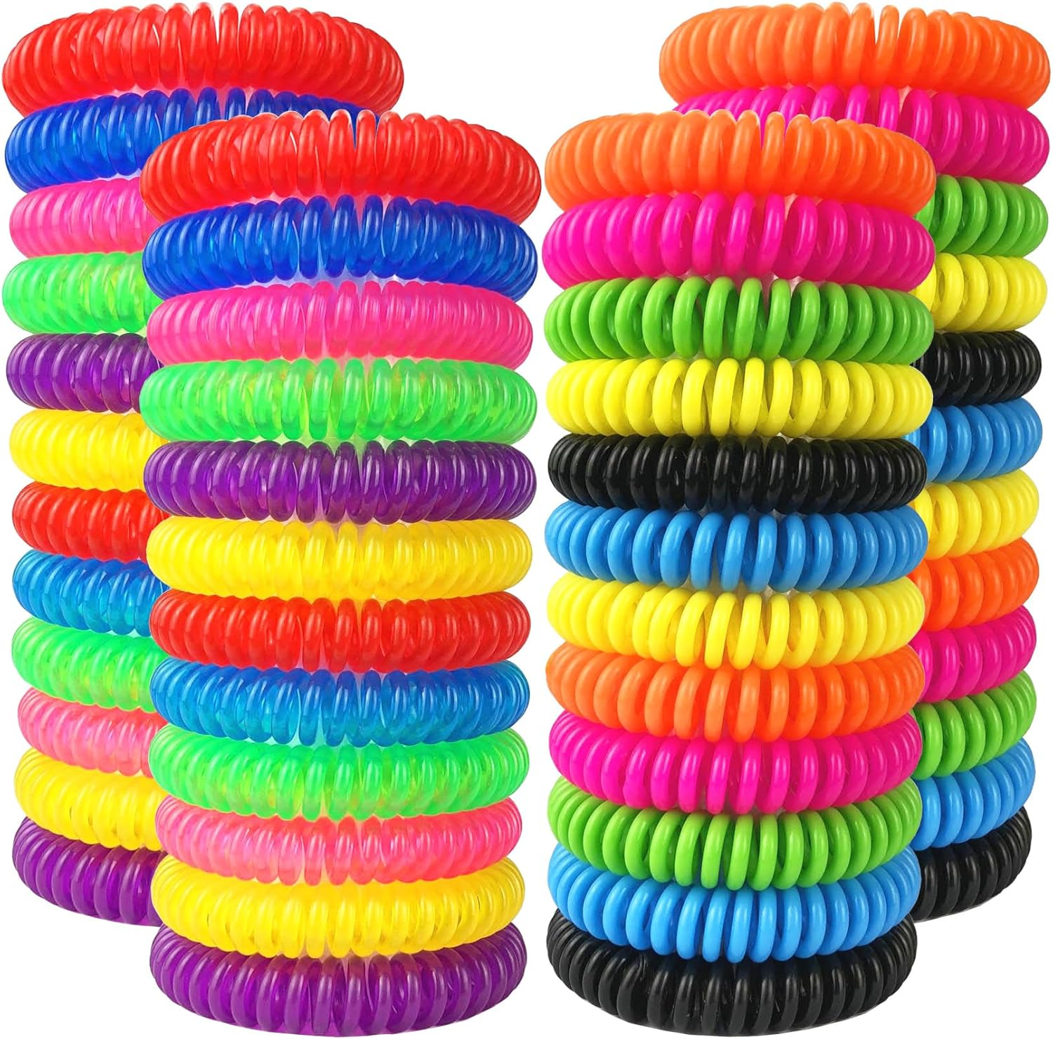 Mosquito Repellent Bracelets 48 Pack Individually Wrapped Mosquito Repellent Bands for Kids and Adults with 24 Pcs Mosquito Repellent Stickers for Indoor and Outdoor Protection image number 1