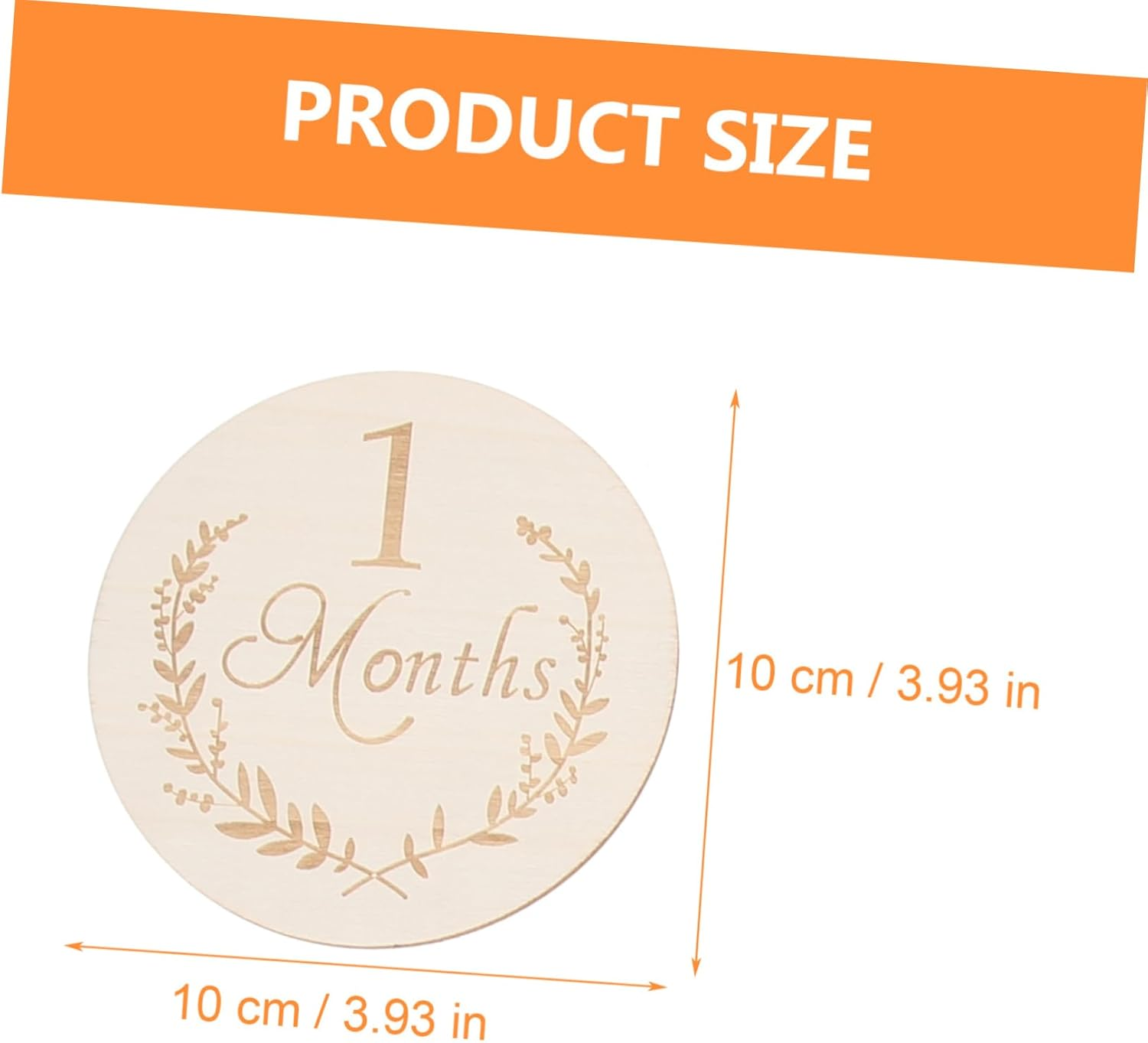 Homoyoyo 13Pcs Baby Milestone Wooden Slices Monthly Cards Natural Wood Photo Props for Newborns and Infants 100Mm Yang Wood round Discs for Monthly Commemorative Photoshoot