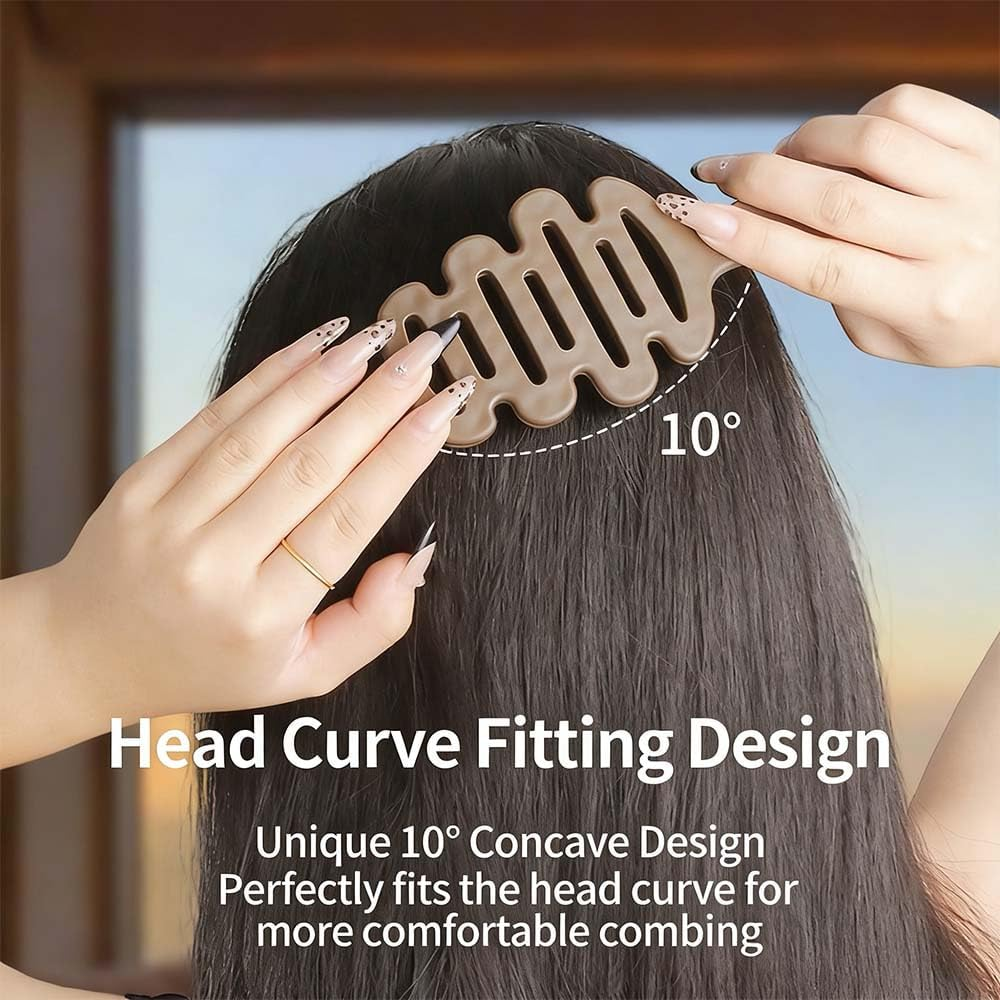 Baishengshili 2 Pack Boar Bristle Hair Brush for Thick Curly and Thin Hair, Ventilated Scalp Massage Detangler with Ergonomic Handle, Adds Shine and Reduces Frizz for Wet/Dry Hair image number 2