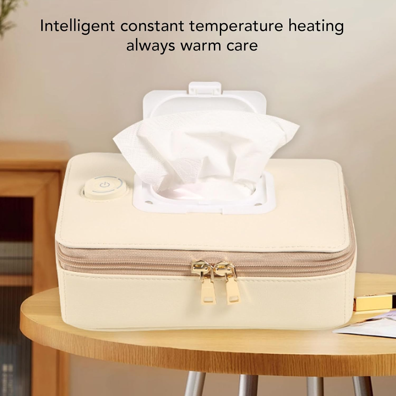 Baby Wipe Warmer, Large Capacity Wipes Dispenser, Heating Function, Diaper Wipe Warmer, for Living Room, Restaurants, Outings