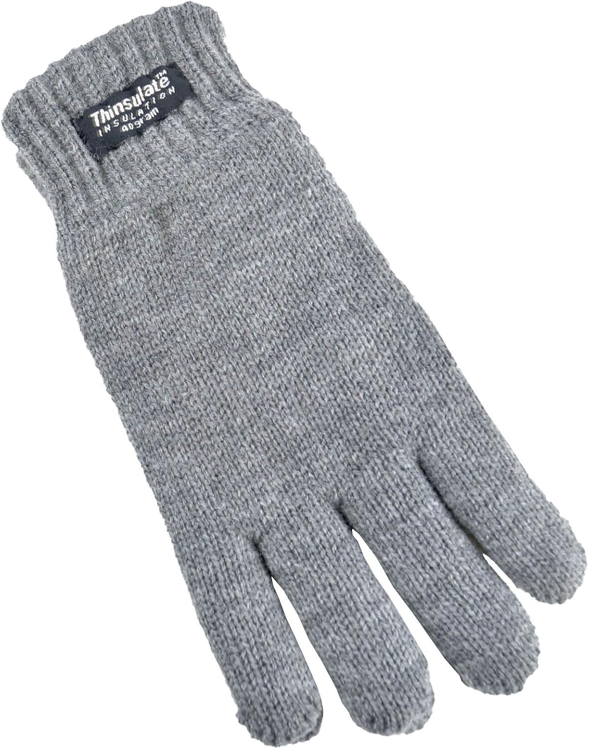 Thinsulate Childrens Kids Boys Girls 3M Heavy Quality Knitted Lined Gloves GL064, Grey, 10-11
