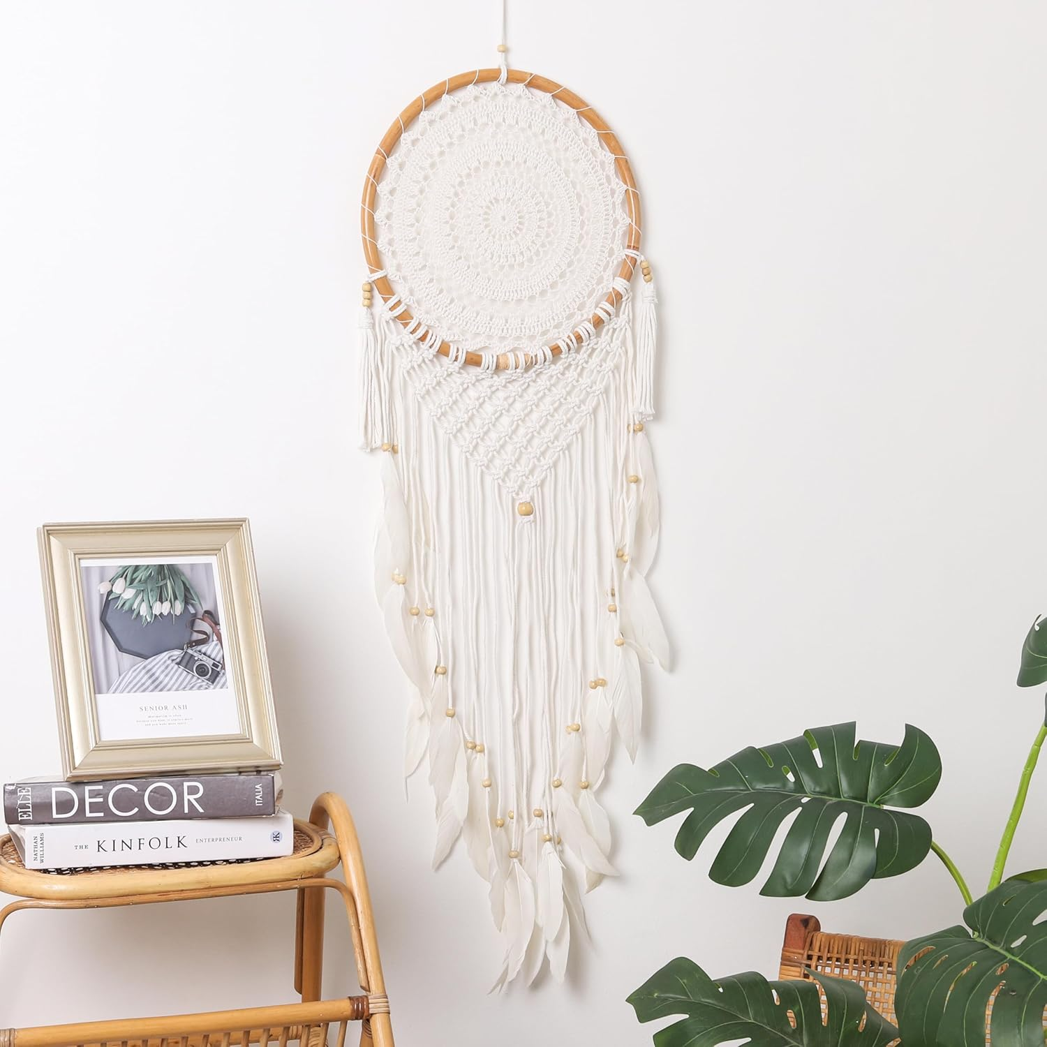 Balinese Dream Catcher Rattan, Handcrafted Knitted Decor - 30 Cm Wall Home Decor
