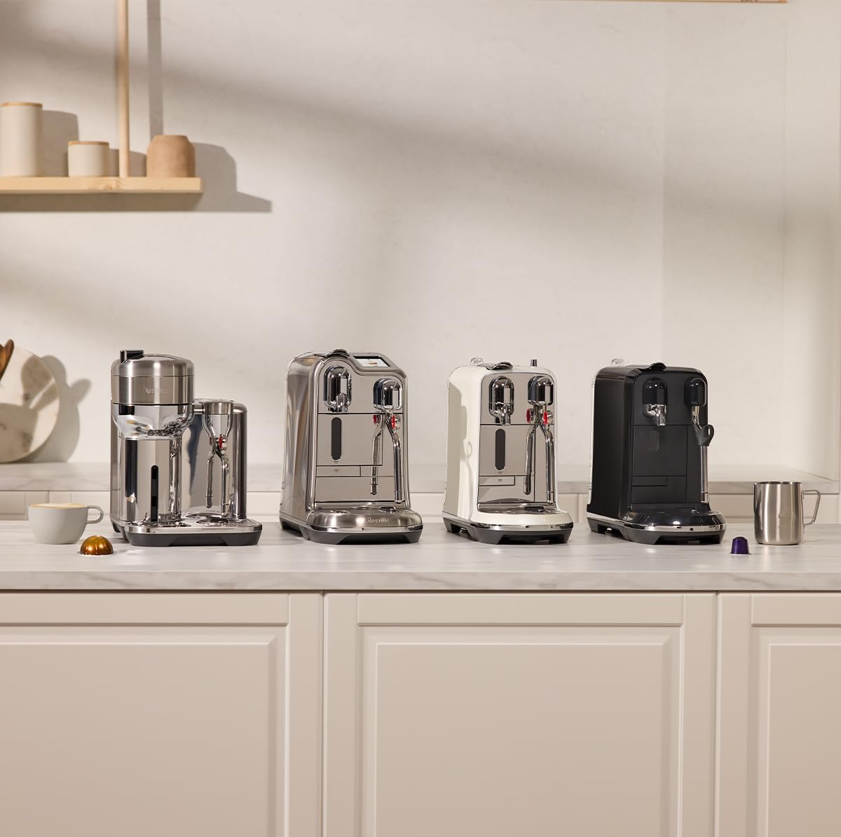 Breville Nespresso Creatista Uno Coffee Machine by Breville, Black Sesame, BNE500BKS image number 5
