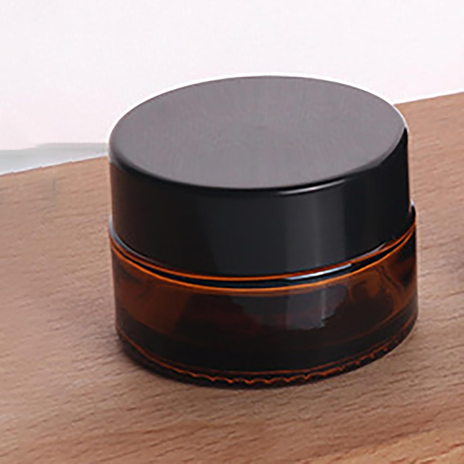 3 PCS 5Ml Amber Glass Jars with Lids Mini Sample Jars Tiny Cosmetic Containers Cream Makeup Pots for Travel Empty image number 4