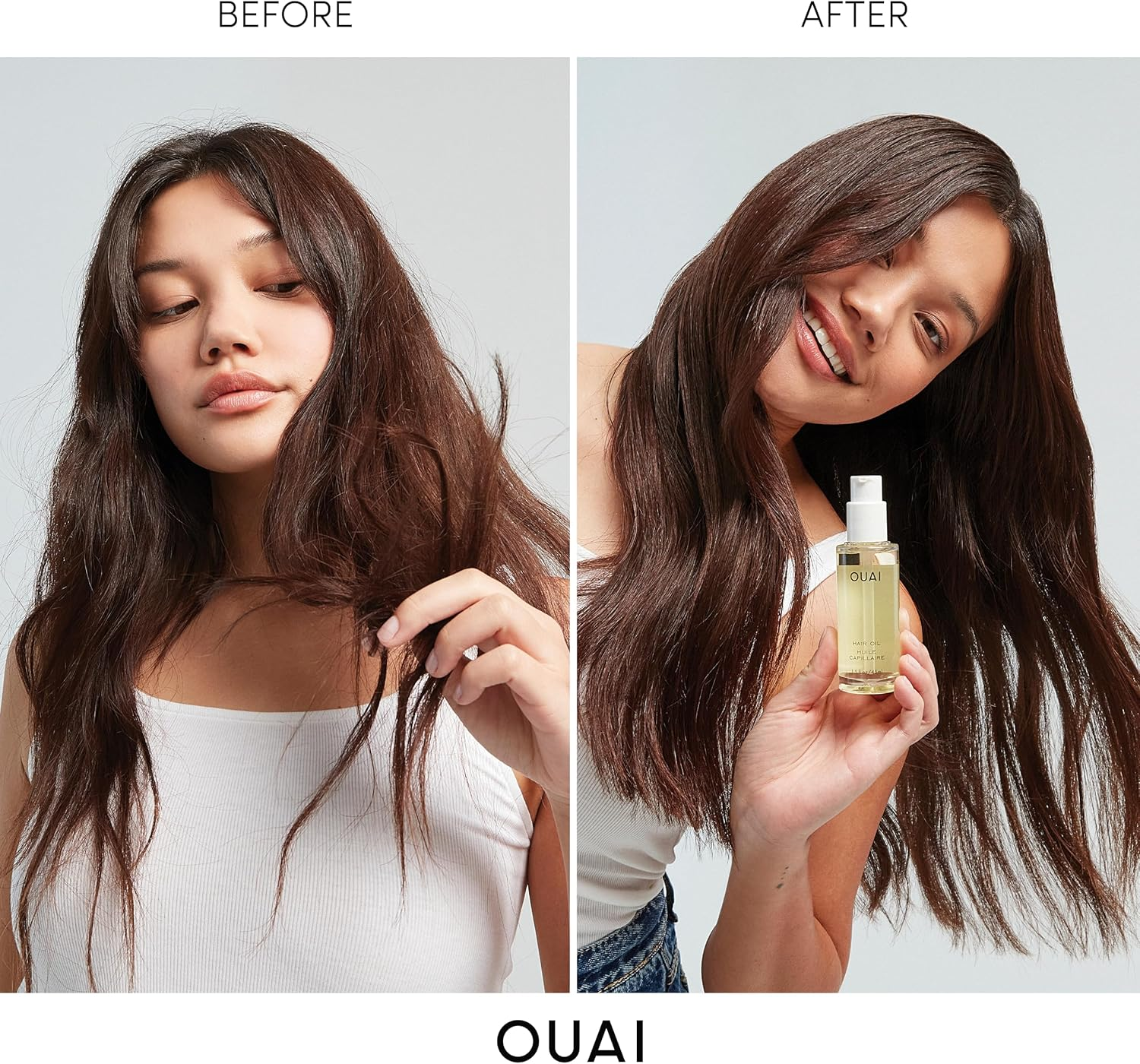 OUAI Hair Oil Travel Size - Hair Heat Protectant Oil for Frizz Control - Adds Shine and Smooths Split Ends - Color Safe Formula - Paraben, Phthalate and Sulfate Free (0.45 Oz) image number 4