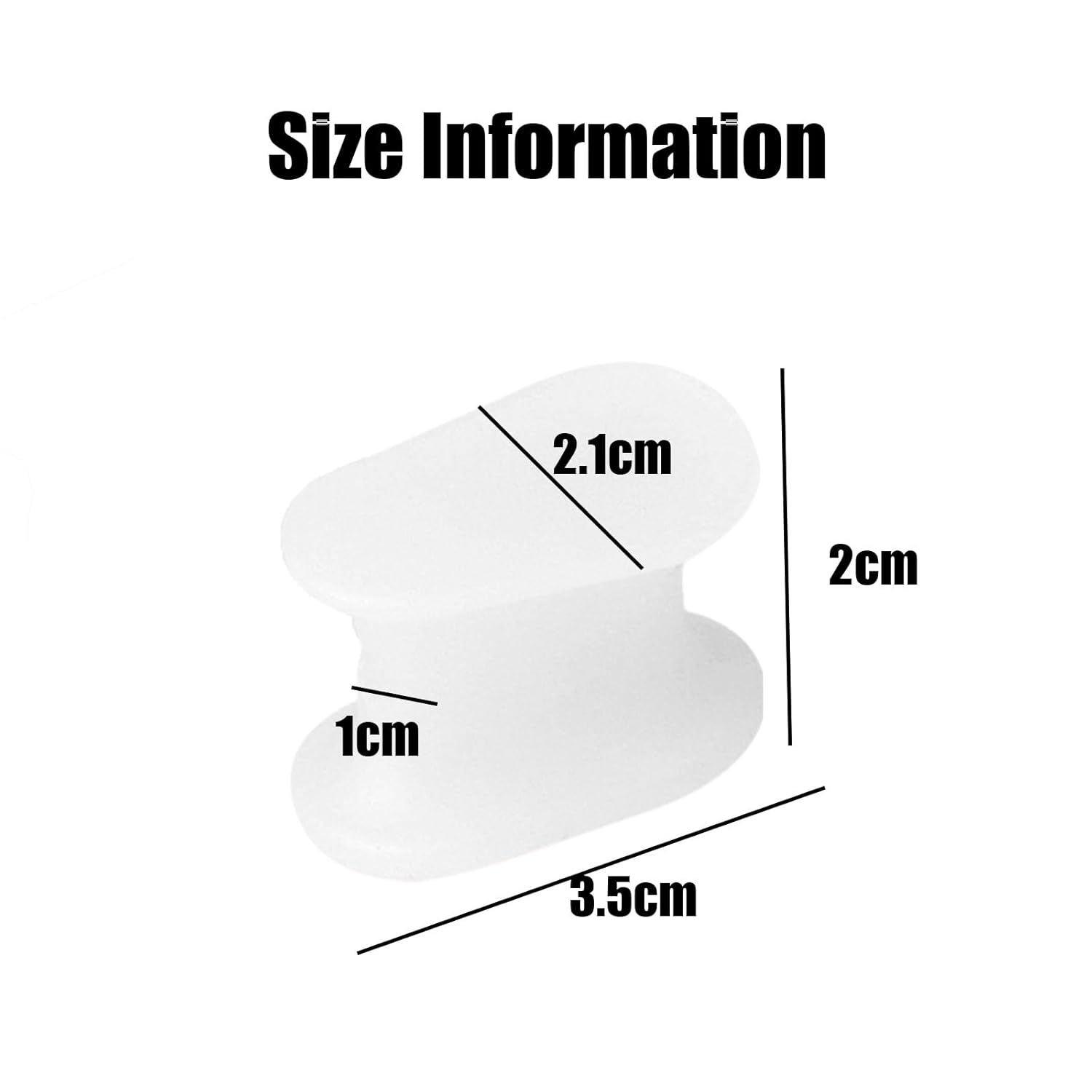 Xolixorium 10 Pack Toe Spacers Separators - Premium Gel Toe Separators for Bunion Discomfort and Overlapping Toes Care Everyday Comfort Toe Spacers L Size image number 1