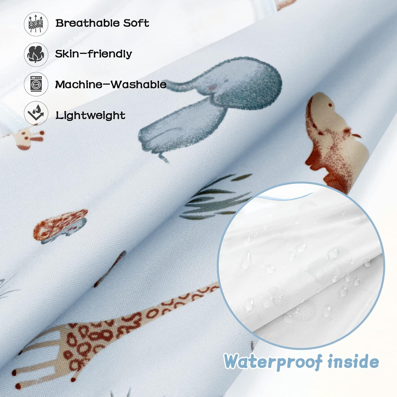 Vicloon Coverall Baby Feeding Bib, Weaning Bib Attaches to Highchair and Table, Long Sleeves Bib with Waterproof - Blue image number 3