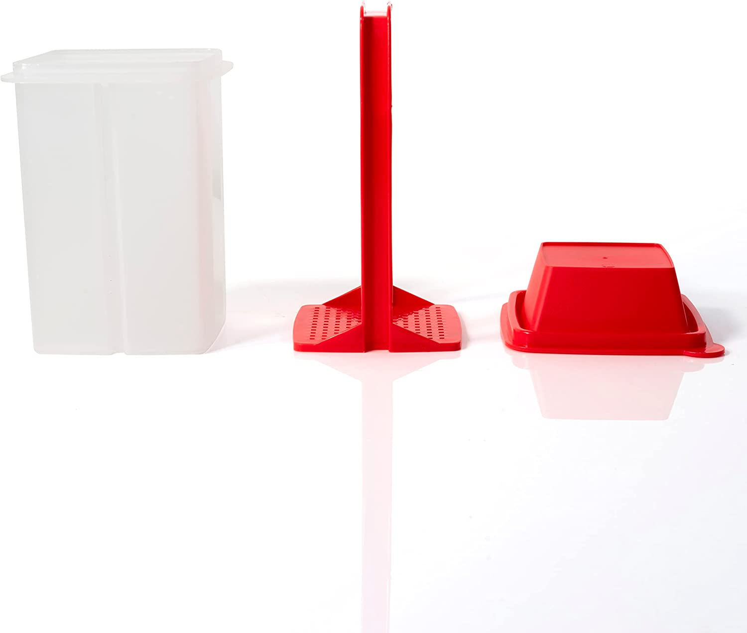 Pickle Jar with Strainer Insert - Set of 2 - Plastic Leak Proof Food Saver Container - for Fresh Fruit or Pickled Vegetables - Complete with Tongs