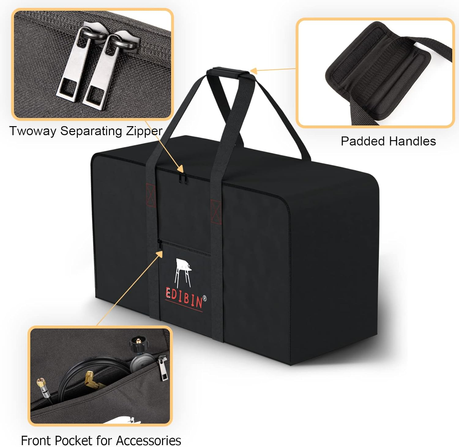 22 Inch Griddle Carry Bag for Blackstone 17 Inch Griddle & 22 Inch Griddle with Hood and Stand, 22" Tabletop Grill Carry Bag for Blackstone 1891 & 1814, Water-Resistant 22" Grill Storage Case image number 4