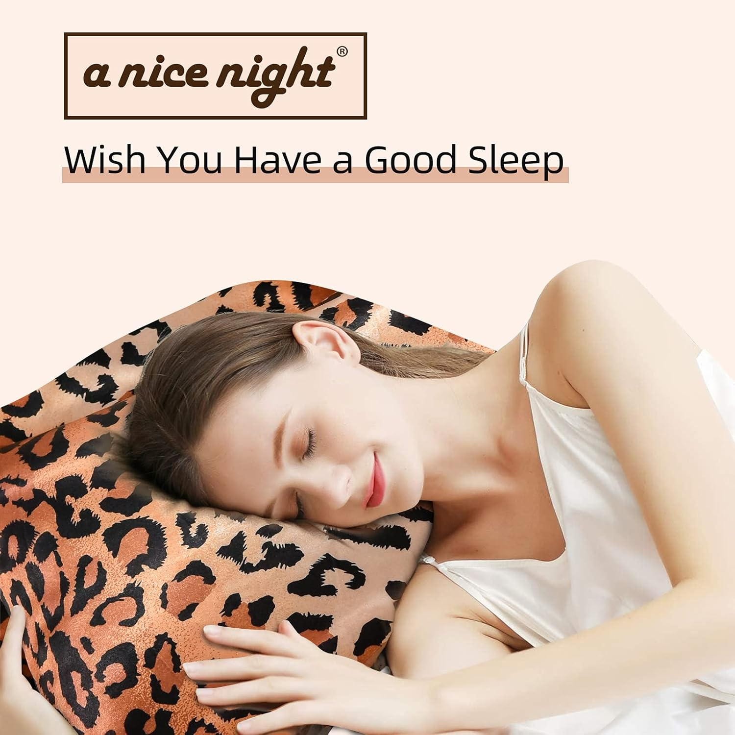 A Nice Night Leopard Printed，Satin Silky Soft Quilt Sexy Luxury Super Soft Microfiber Comforter Quilt Bedding Comforter Set Full/Queen, Light Weighted (Coffee, King(88-By-102-Inches))