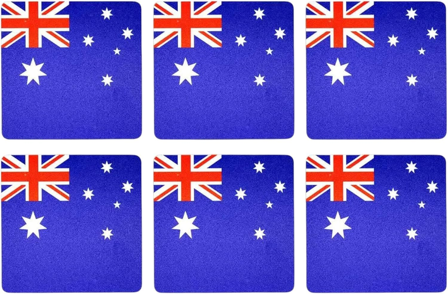 Australian Flag Coasters 9.5Cm &ndash; Square Drink Coaster Set for Tea Coffee Bar | 6, 18 or 36 Pack &ndash; Glossy Patriotic Design, Aussie Home Decor Gift (6, One Size) image number 4