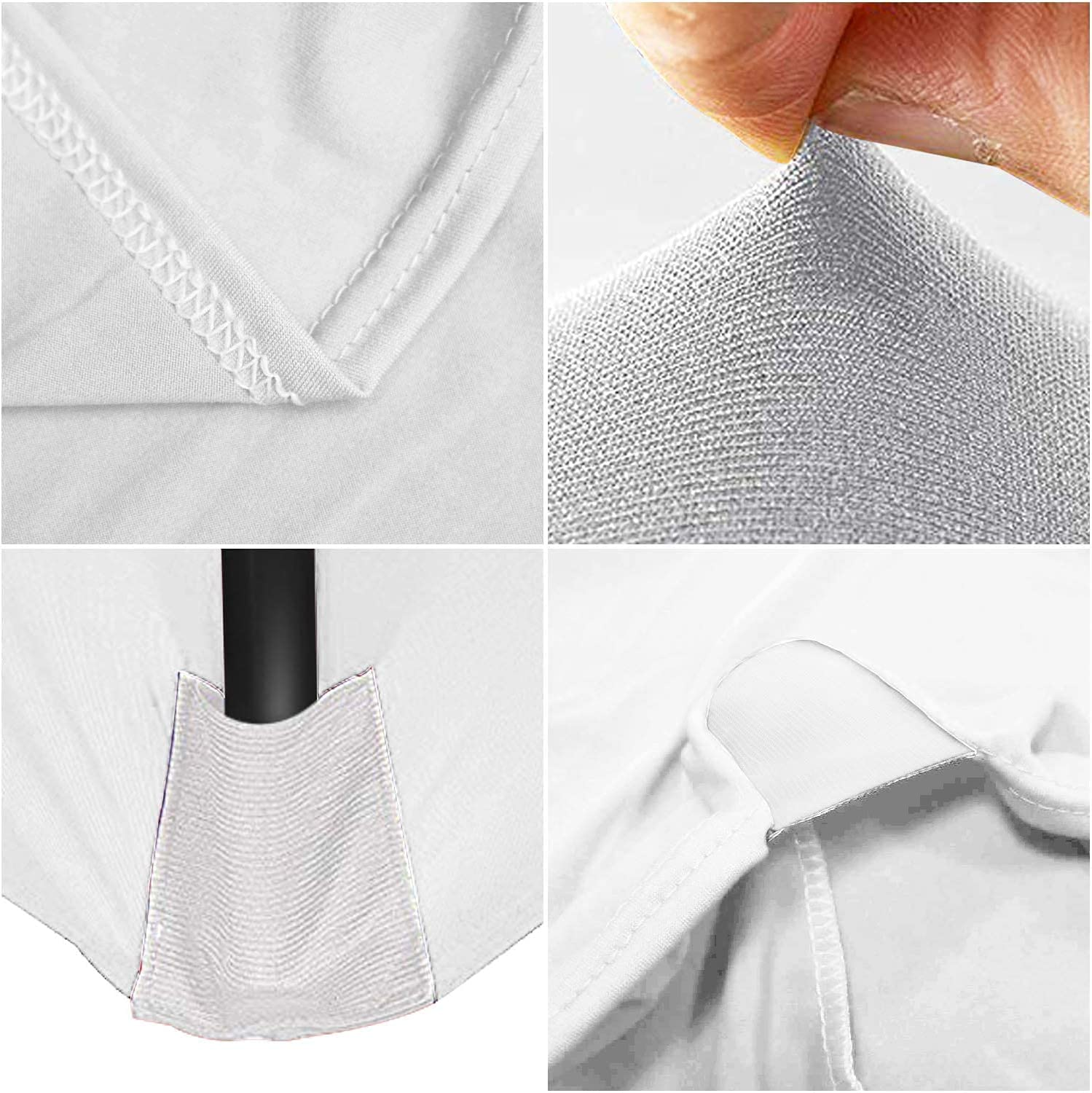 ALESWEAR 4Ft Spandex Tablecloths for Home Rectangular Table Fitted Stretch Table Cover Polyester Tablecover Lash Bed Cover Table Toppers Massage Table Cover Event Party Celebration Birthday Function image number 4