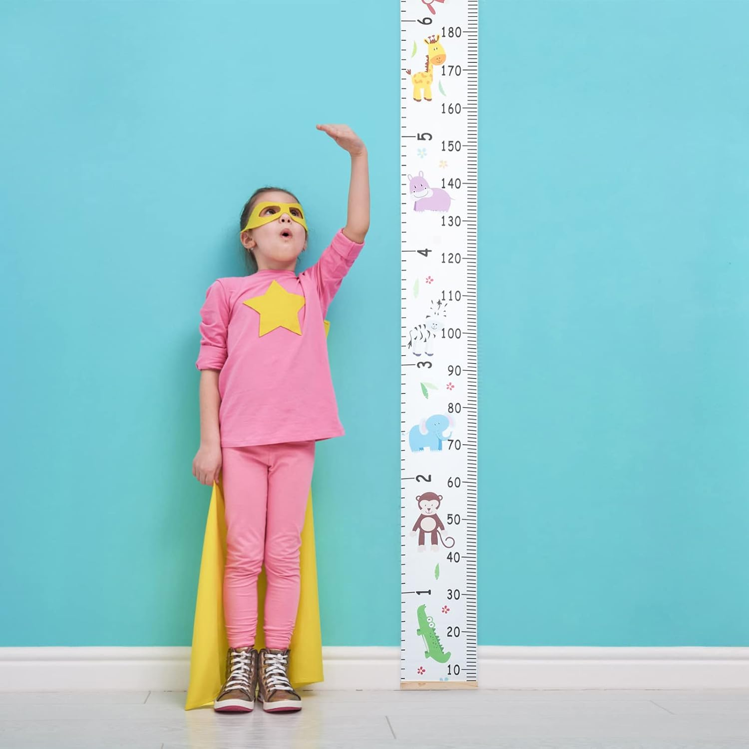 Alipis Baby Height Chart Wall Ruler Canvas Growth Chart for Kids Nursery Height Measurement Tracking Toddler Development image number 2