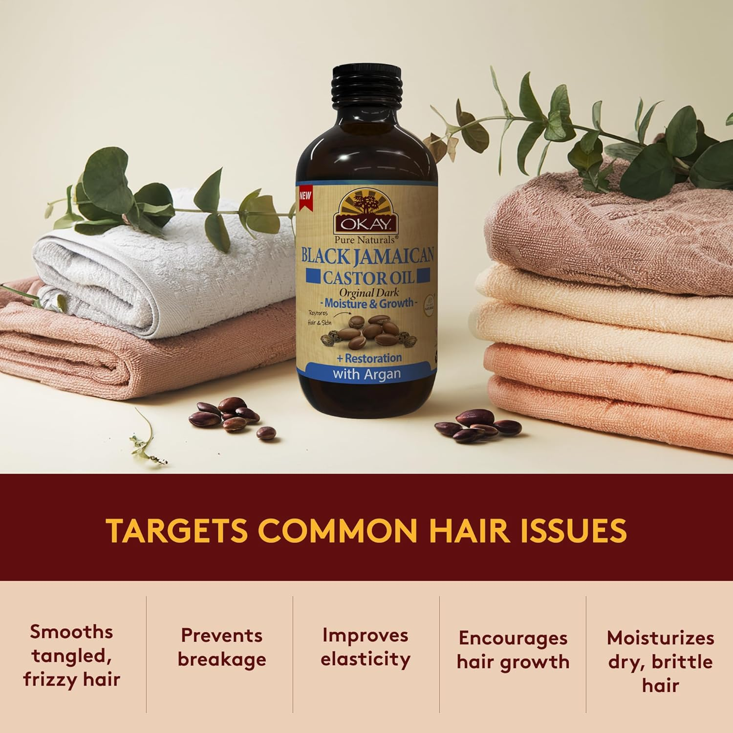 OKAY Pure Naturals OKAY Pure Naturals Black Jamaican Original Dark with Argan Oil, 4 Ounce, image number 4