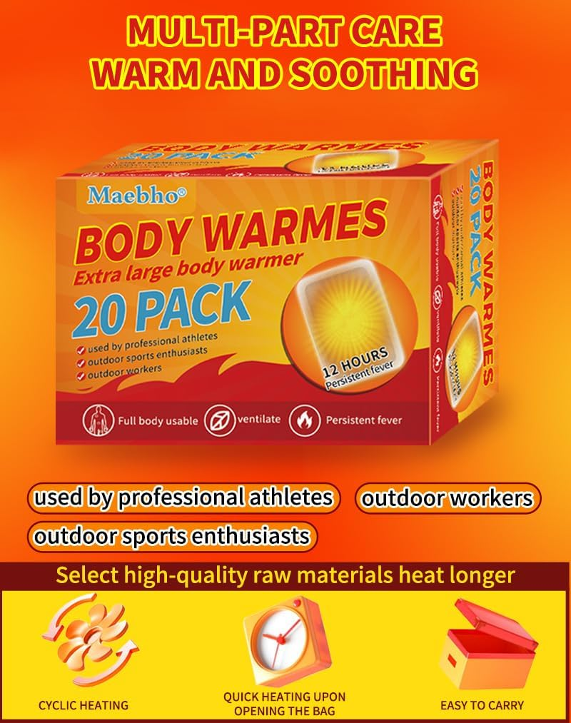 Kgymjrhand Warmer Value Pack Air Activated Hand Warmers Heat up to 12 Hours, 20 Count