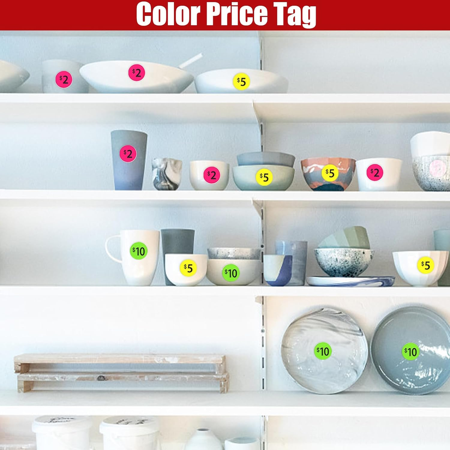 4Pcs Garage Sale Sign, Garage Sale Signs Set with Stakes 16X12 Inch Double Sided Yard Sale Signs with Arrow Price Stickers Waterproof Garage Sale Sign for Sales Event image number 1