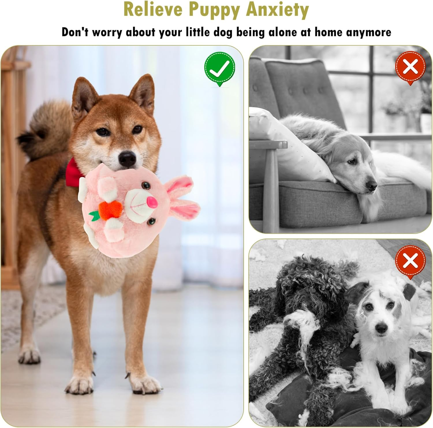 Active Moving Pet Plush Toy Moving Talking Dog Toy with Detachable Cover Cartoon Washable Interactive Dog Plush Toy Fun Sound Electronic Dog Toy Shake Bounce Moving Dog Toy for Dogs (Bunny) - Piggy image number 6