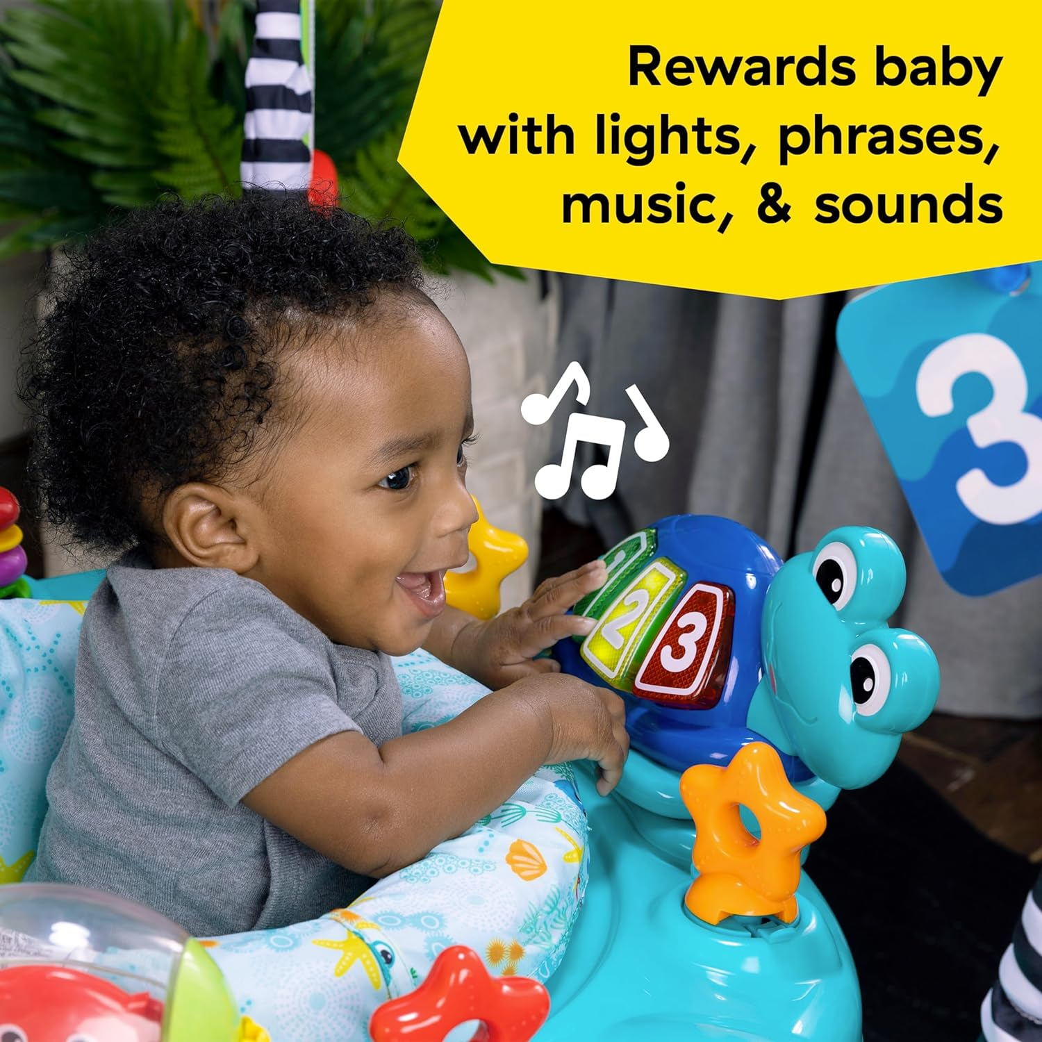 Baby Einstein Ocean Explorers Curiosity Cove 2-In-1 Educational Activity Jumper and Floor Toy, Max Weight 25 Lbs., Ages 6 Months+, Unisex image number 1