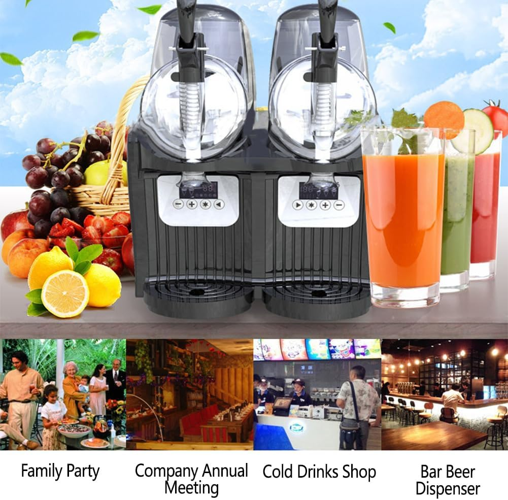 Slush Machine, 5L Commercial Frozen Ice Drink Refreshing Ice-Cool Juice & Smoothie Dispenser Equipment, Slushie Maker for Hotels, Bars & Caf&eacute;s image number 4