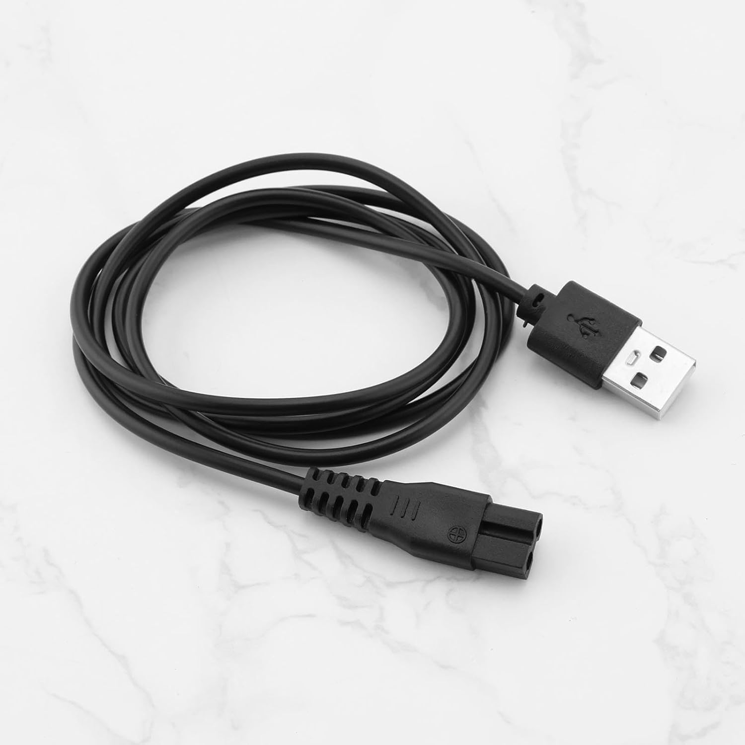 2Pcs Black Grooming Electric Shaver Charger Adapter Cable Replacement 1M 5V USB AC Power Adapter Compatible with Meridian Shave image number 1