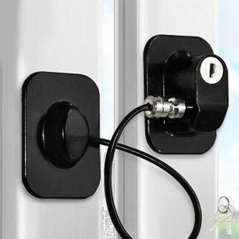 AIMALL Refrigerator Lock Fridge Cabinet Child Safety Window Door Drawer Latches W/Keys, Durable ABS and Stainless Steel Design image number 5