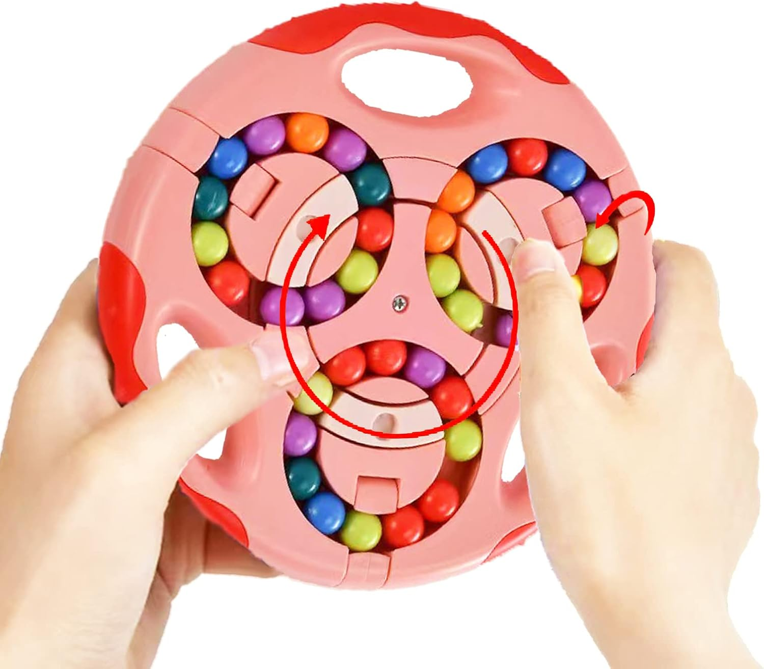 Rotating Magic Bean,Iq Game Cube Toy, Patience Games Magic Bean, Magic Bean Rotating Cube Toys, Cube Magic Bean, Creative Decompression Fidget Toy for Adults and Children(Blue)