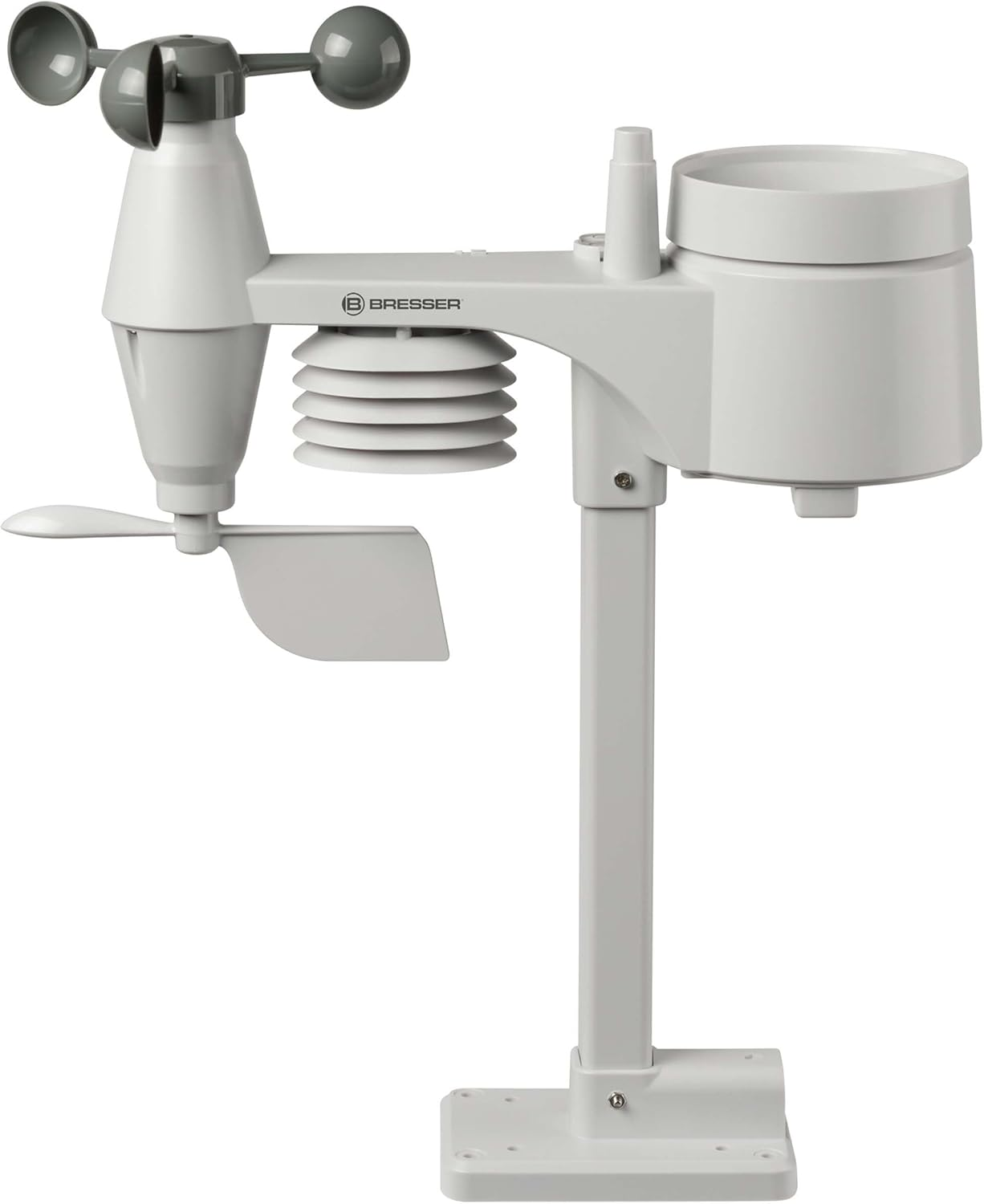 Bresser Weather Station 5-In-1 with Outdoor Sensor and German DCF Radio Control Clock and Manual Mode for UK, White image number 3