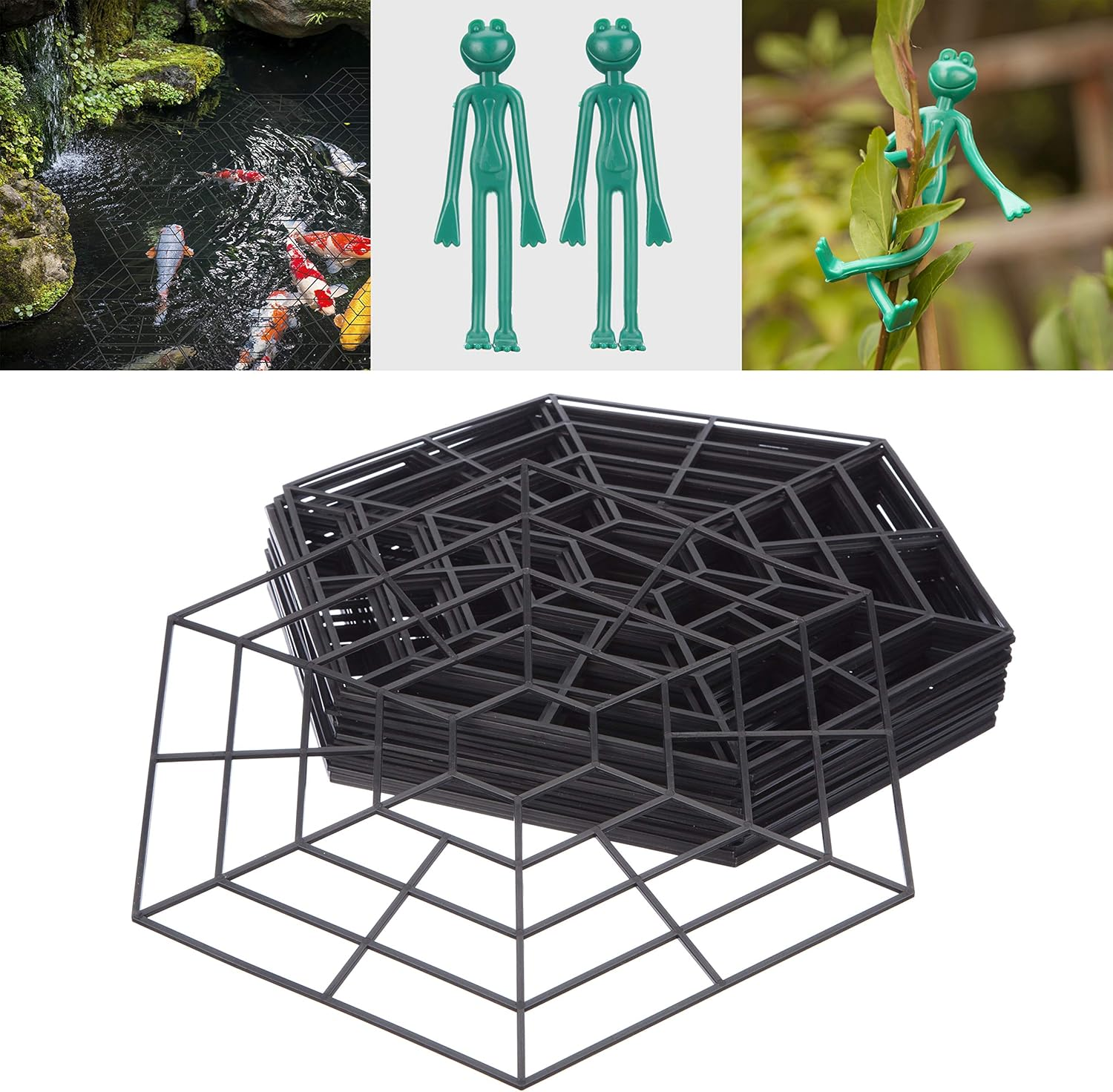 Katai 20 Pack Plastic Pond Guard Net Protector. Floating Heron Deterrent Complete with 2 Garden Plant Ties image number 5