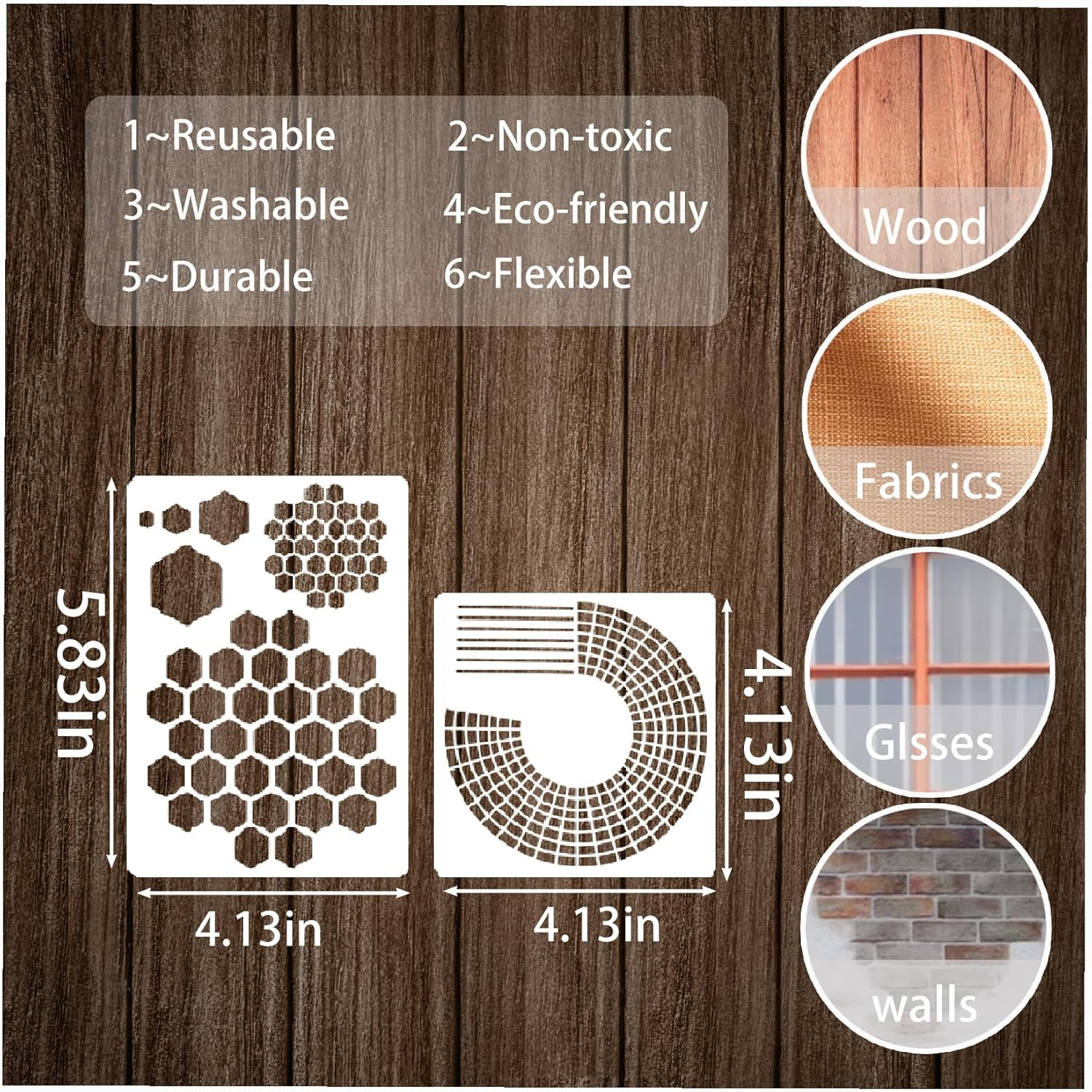 16 Pieces Journal Stencils for Dotted Journals Supplies, Happy Planner Stencils for Journaling DIY Drawing Templates Accessories Kit for Notebook Cards Scrapbook (16 Journal) image number 3